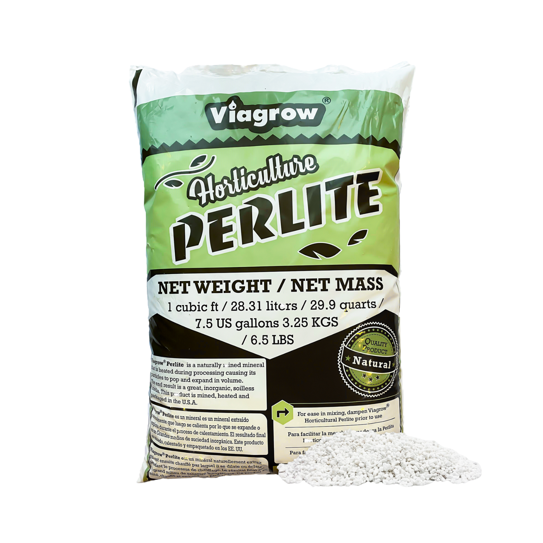 Viagrow 1 cu. ft. Horticultural Perlite White Natural Soil Amendment (Packs)