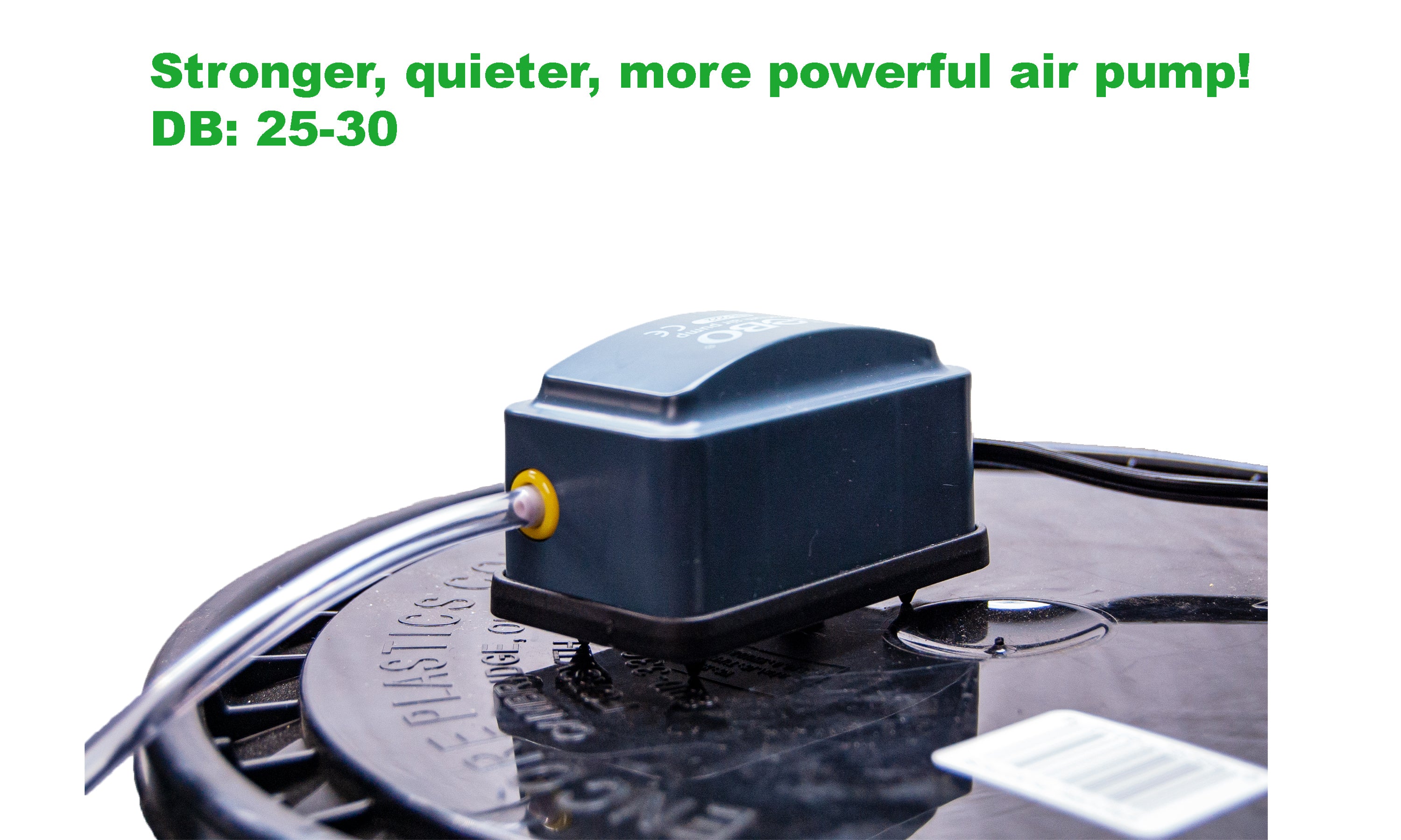 Viagrow Single Valve Air Pump Kit – Quiet, Energy-Efficient 2W Oxygen Pump with Tubing, Check Valve & Air Stone – 25 GPH