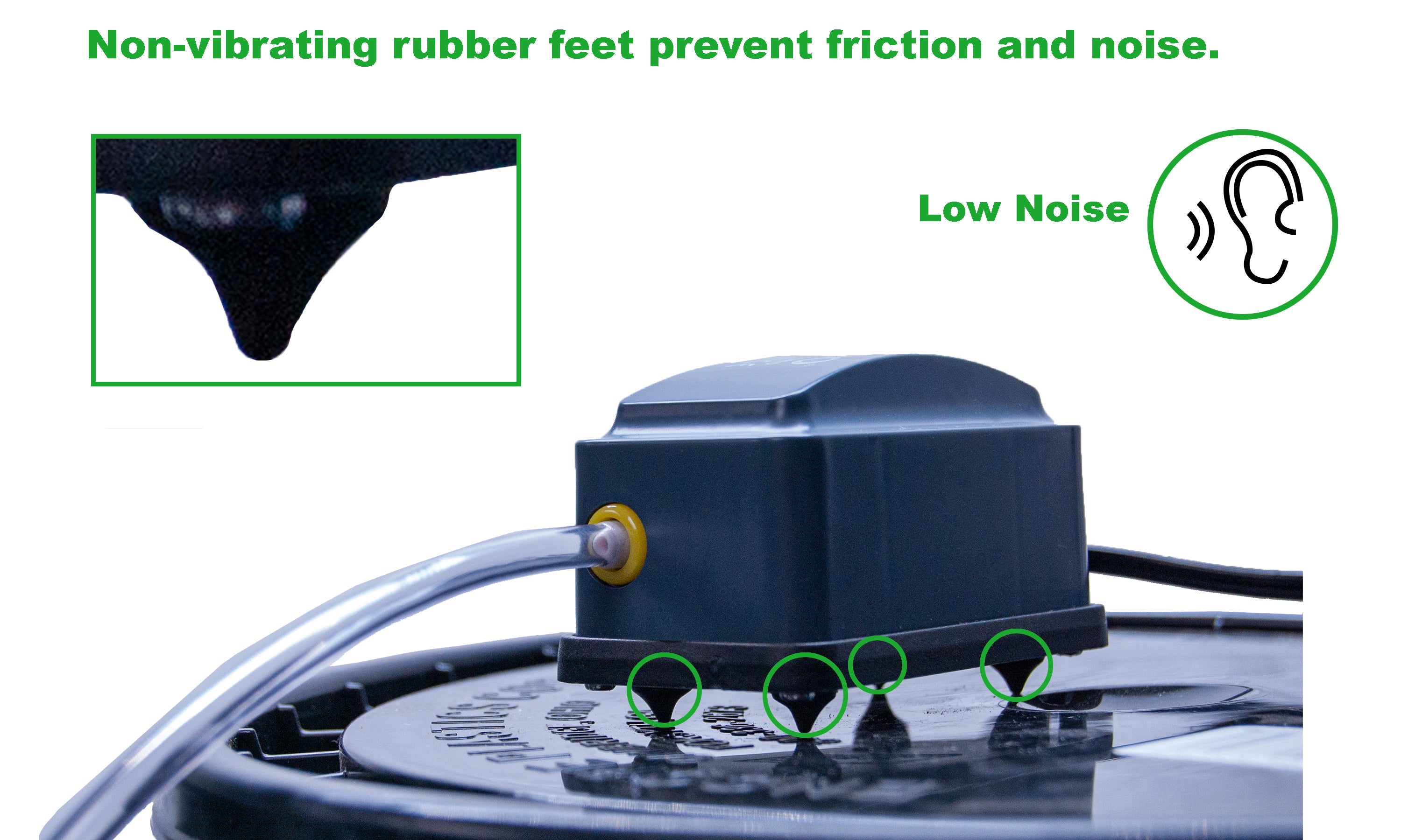 Viagrow Single Valve Air Pump Kit – Quiet, Energy-Efficient 2W Oxygen Pump with Tubing, Check Valve & Air Stone – 25 GPH