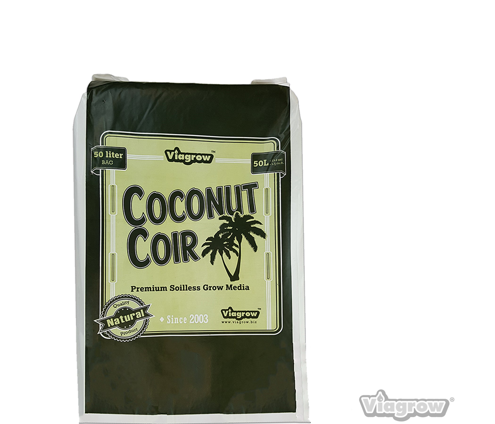 Viagrow 1.5 cu. ft. (50L) Loose Coconut Coir Soilless Grow Media (Packs)