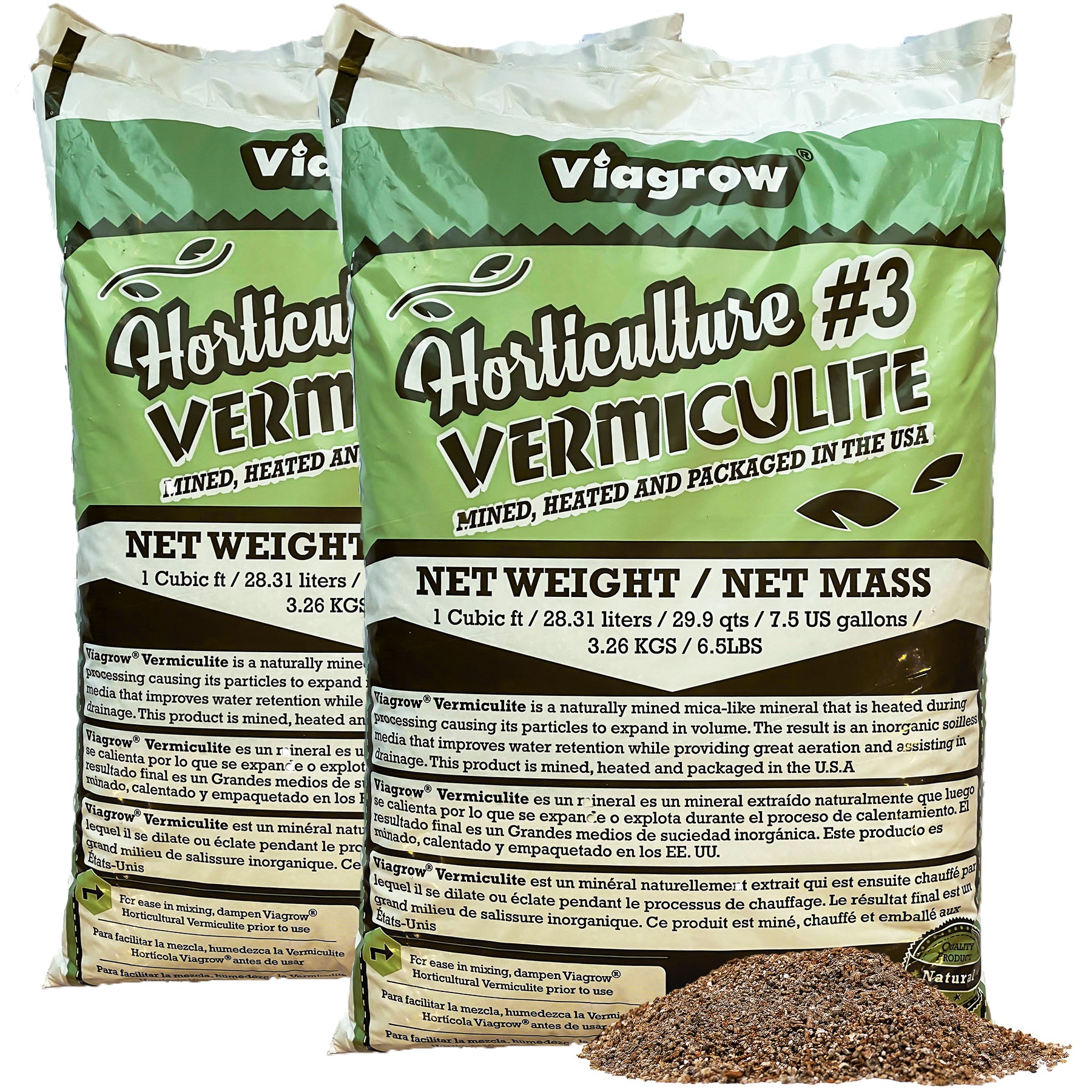 Viagrow 1 cu. ft. Horticultural Vermiculite Natural Soil Amendment (Packs)