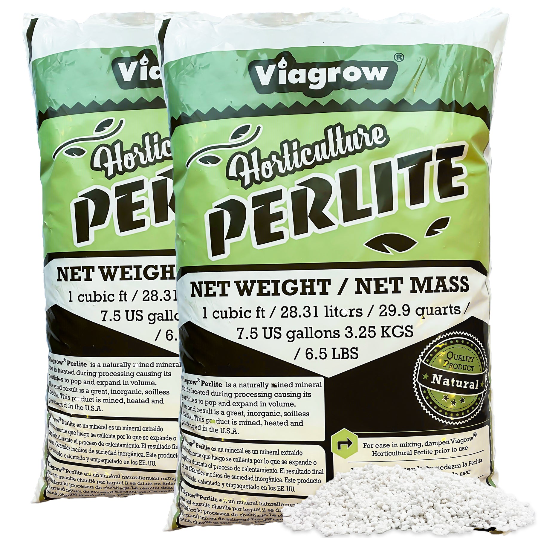 Viagrow 1 cu. ft. Horticultural Perlite White Natural Soil Amendment (Packs)