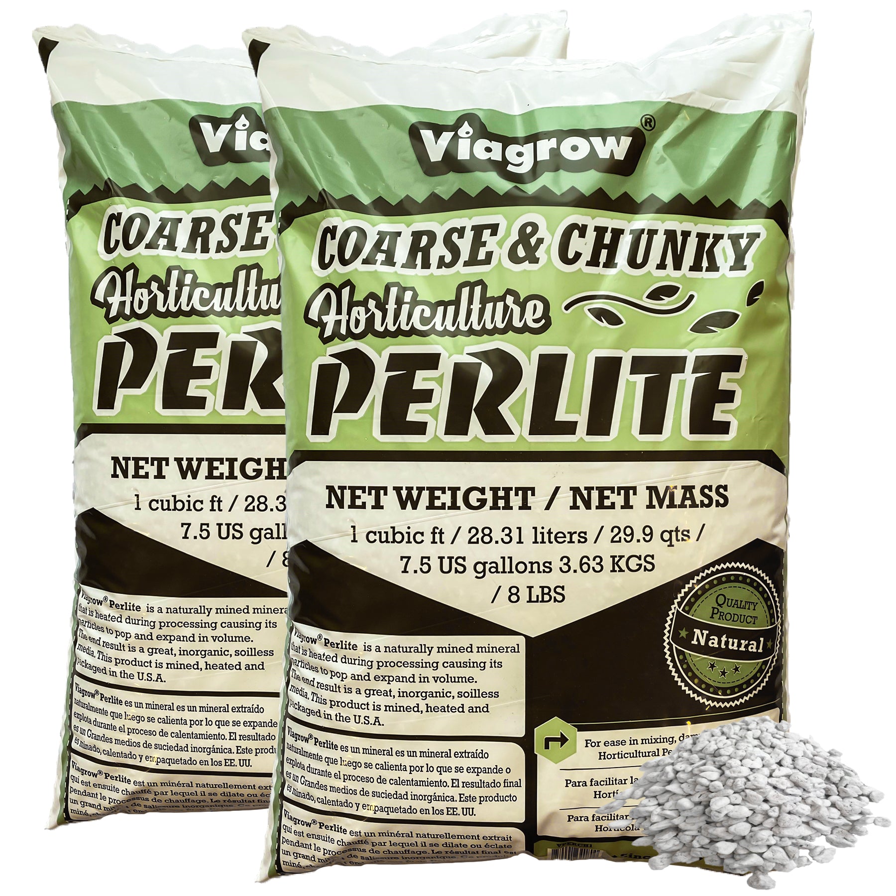 Viagrow 1 cu. ft. (28.31L) Perlite Coarse and Chunky Grade White Soil Amendment (Packs)