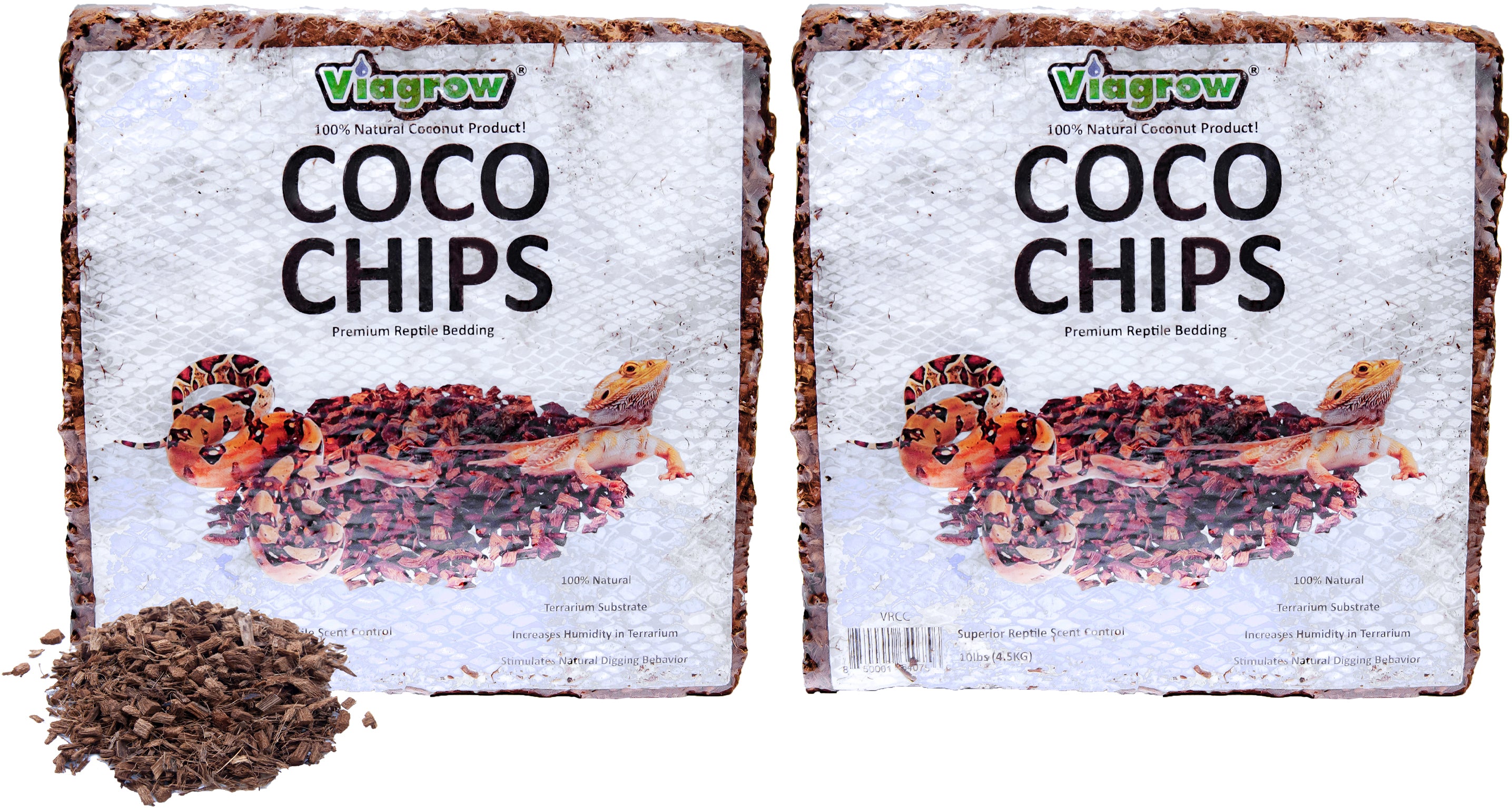 Viagrow 5 kg (10 lb.) Coco Chips Premium Reptile Bedding (Packs)