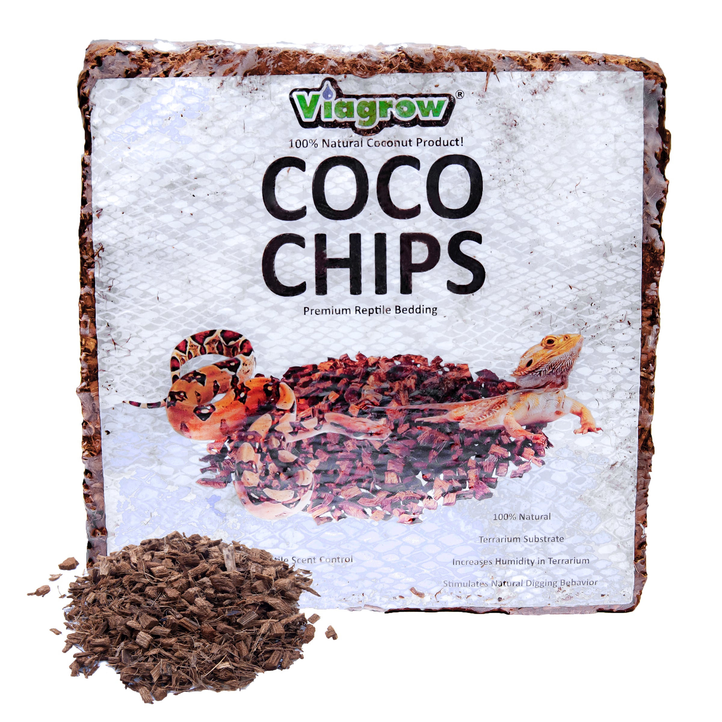 Viagrow 5 kg (10 lb.) Coco Chips Premium Reptile Bedding (Packs)