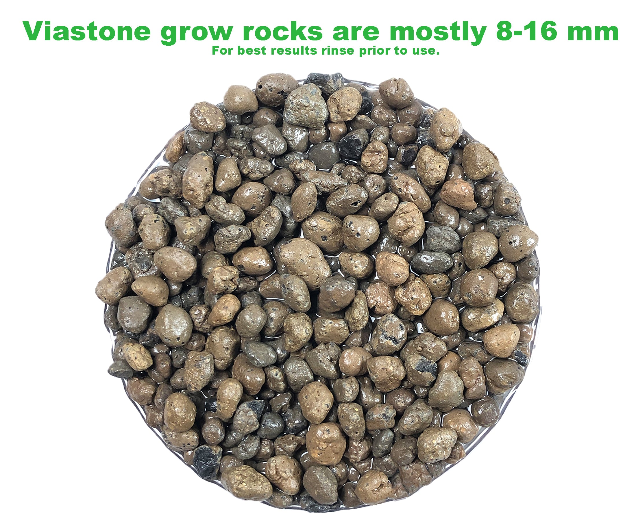 Viastone 50L Expanded Clay Pebbles Irregular Grow Rocks Hydroponic Growing Medium (Packs)