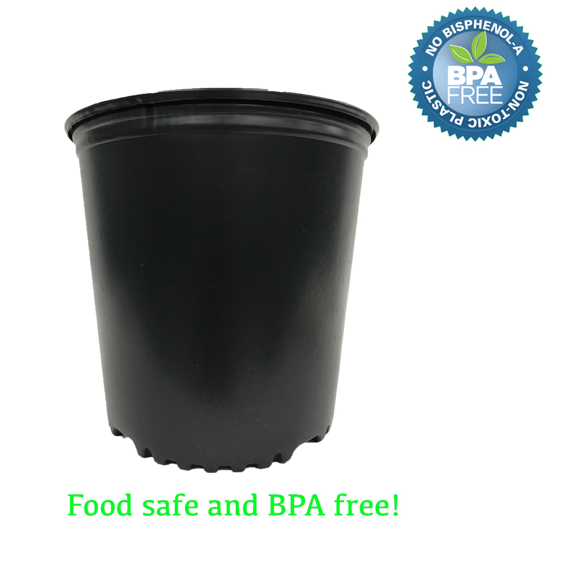 Viagrow 2 gal. 9.5 in. L x 7.5 in. W x 8.125 in. H Black Indoor/Outdoor Plastic Nursery Pot