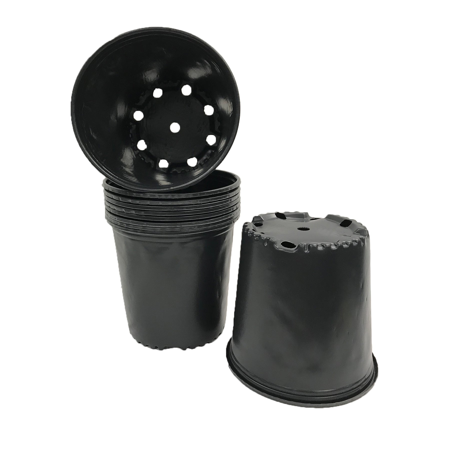 Viagrow 2 gal. 9.5 in. L x 7.5 in. W x 8.125 in. H Black Indoor/Outdoor Plastic Nursery Pot