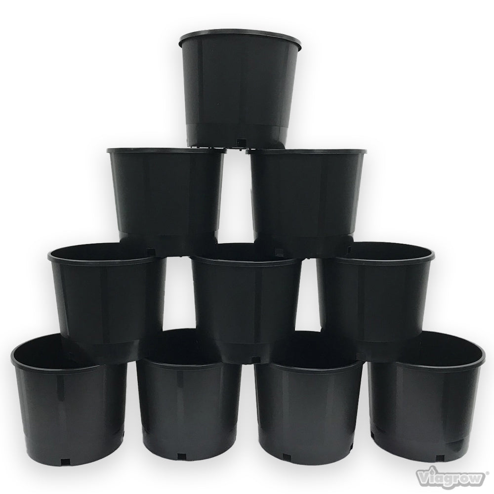 Viagrow 3 gal. 11 in. L x 9.25 in. W x 9.50 in. H Black Indoor/Outdoor Heavy Duty Pot