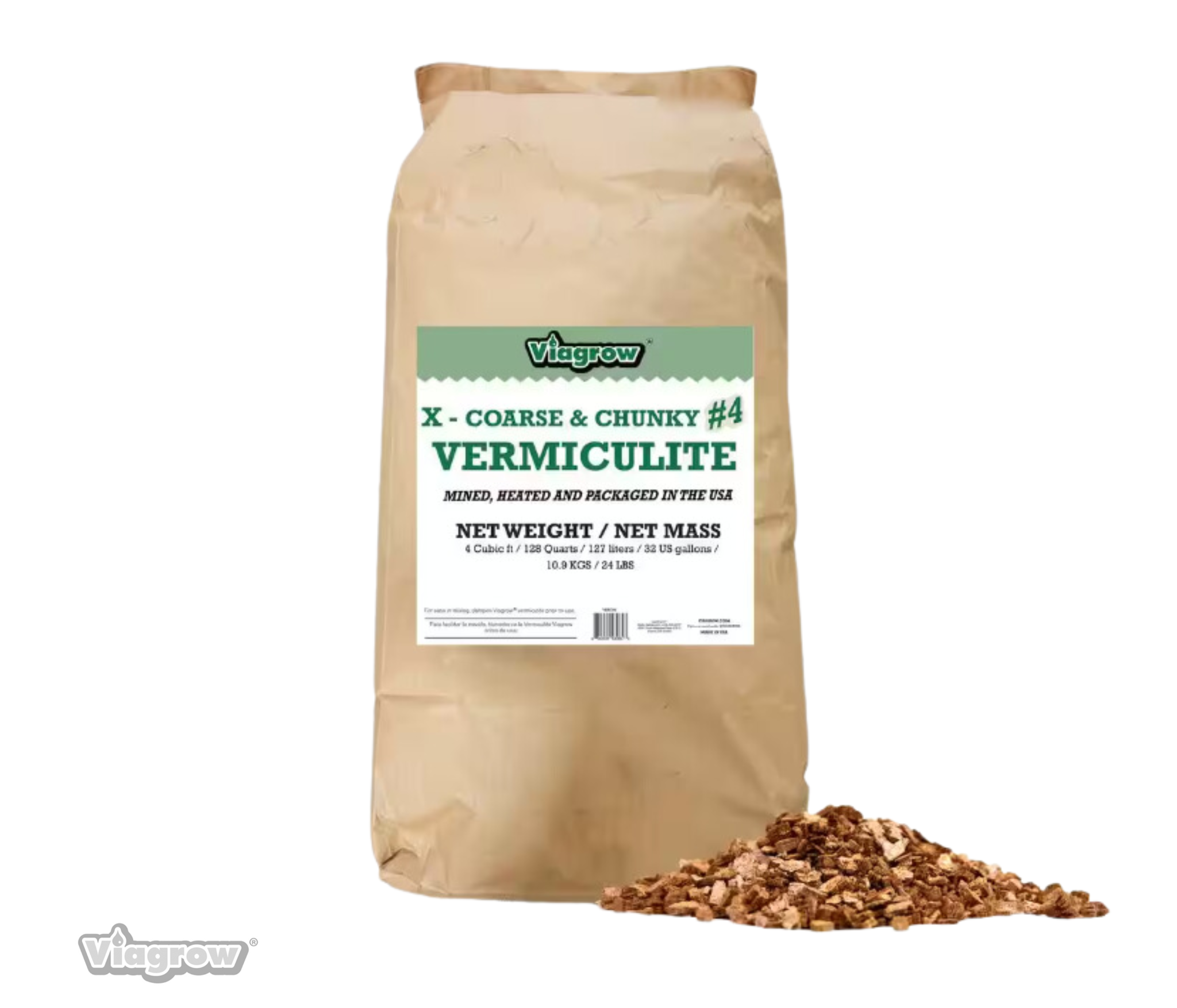 Viagrow 4 cu. ft. (127L) Coarse and Chunky Grade Vermiculite Natural Soil Amendment