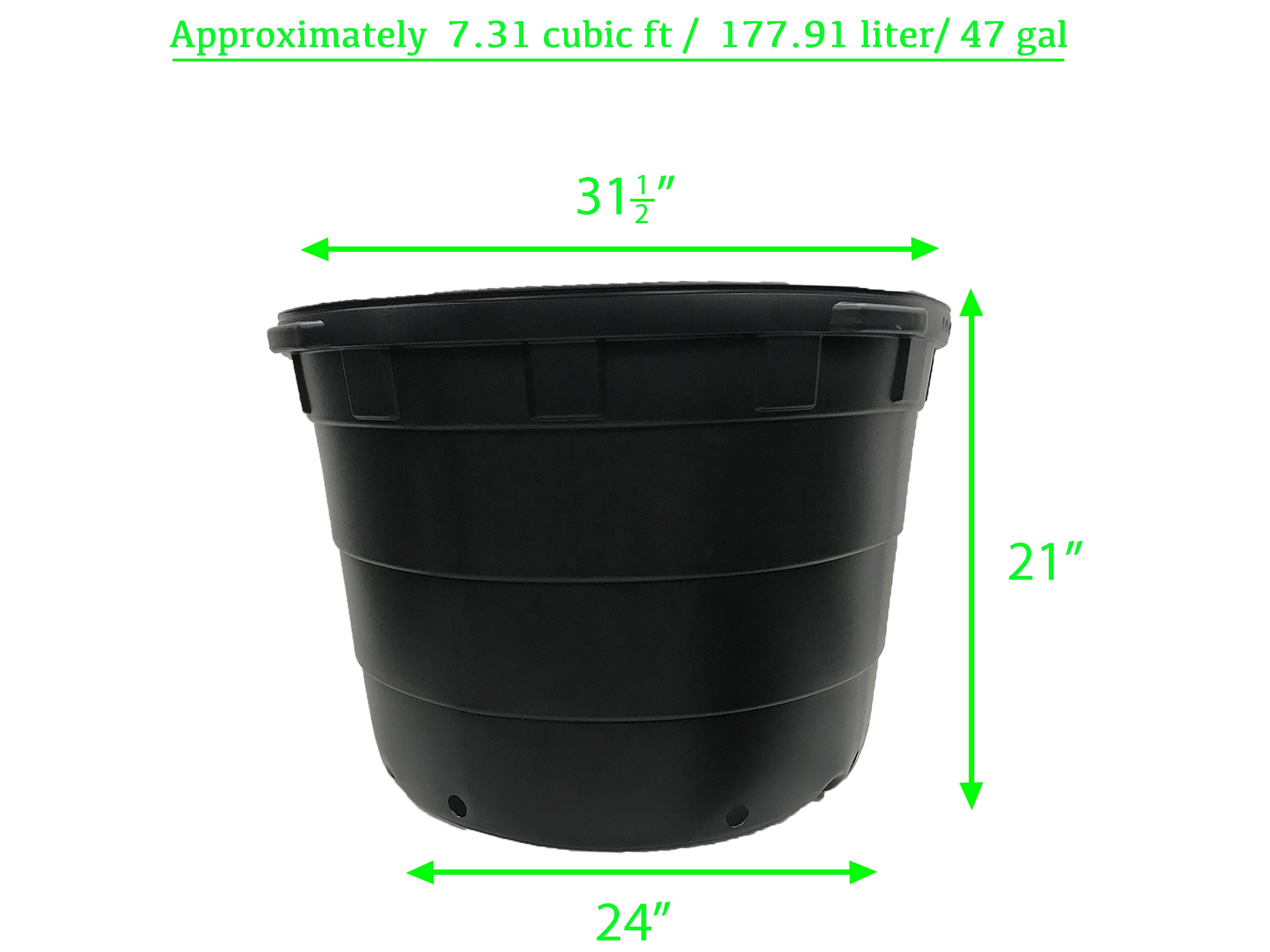 Viagrow 50 gal. Plastic Nursery Pot