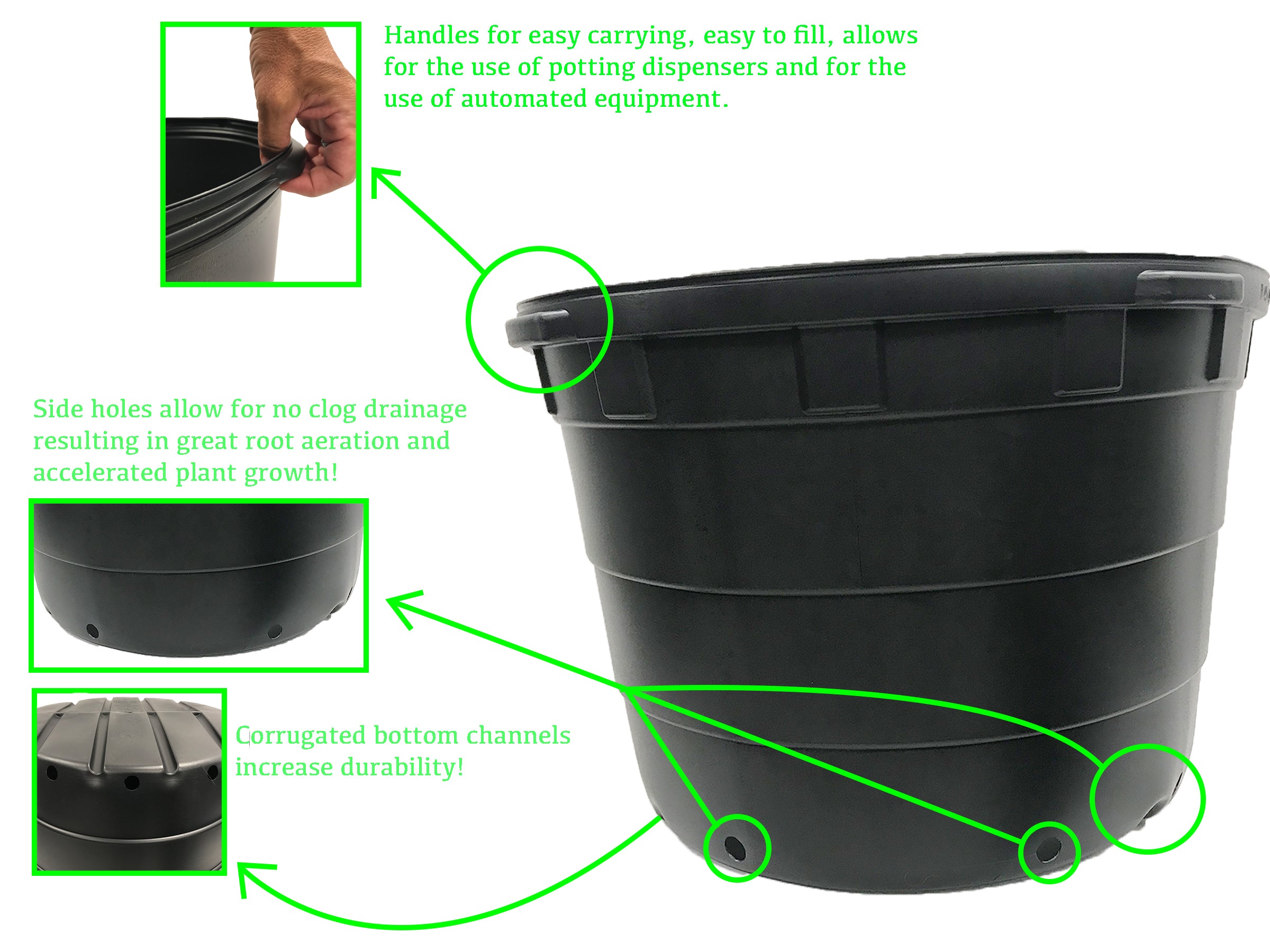 Viagrow 50 gal. Plastic Nursery Pot