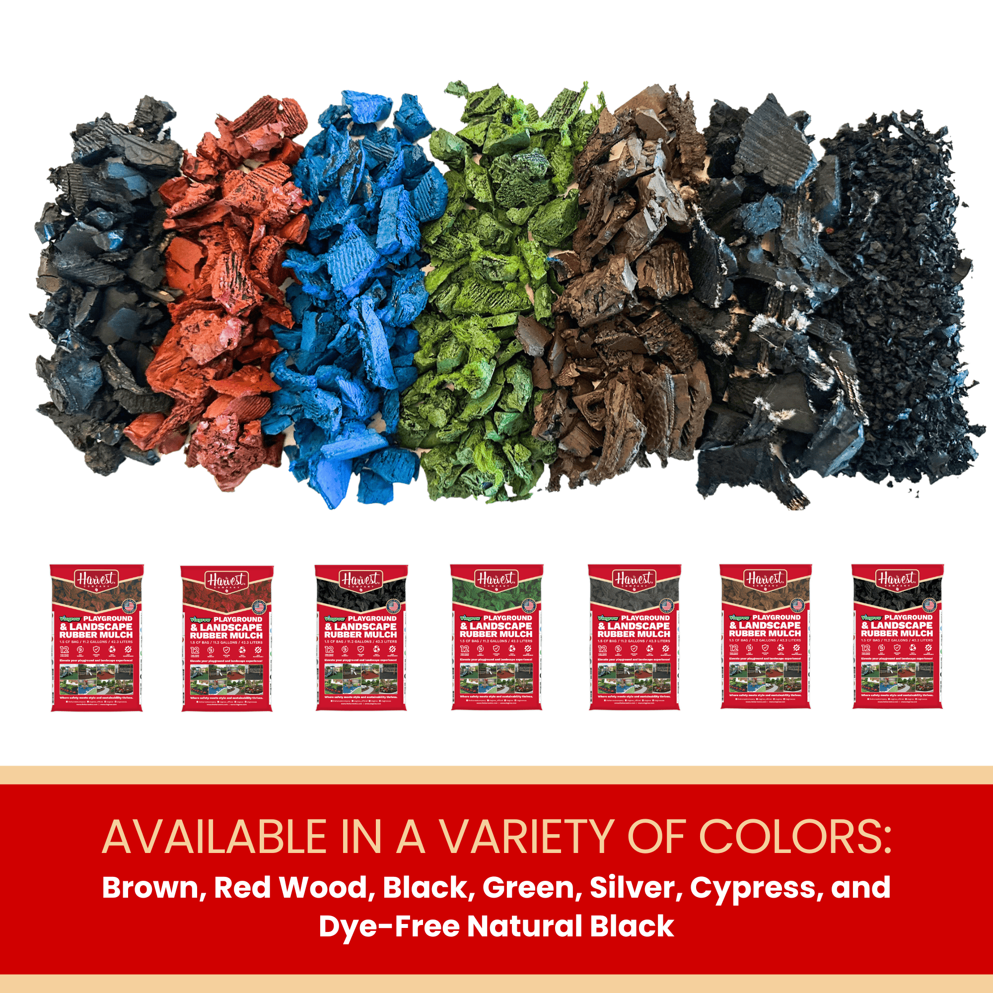 Viagrow Black Rubber Playground & Landscape Mulch, NO Dye