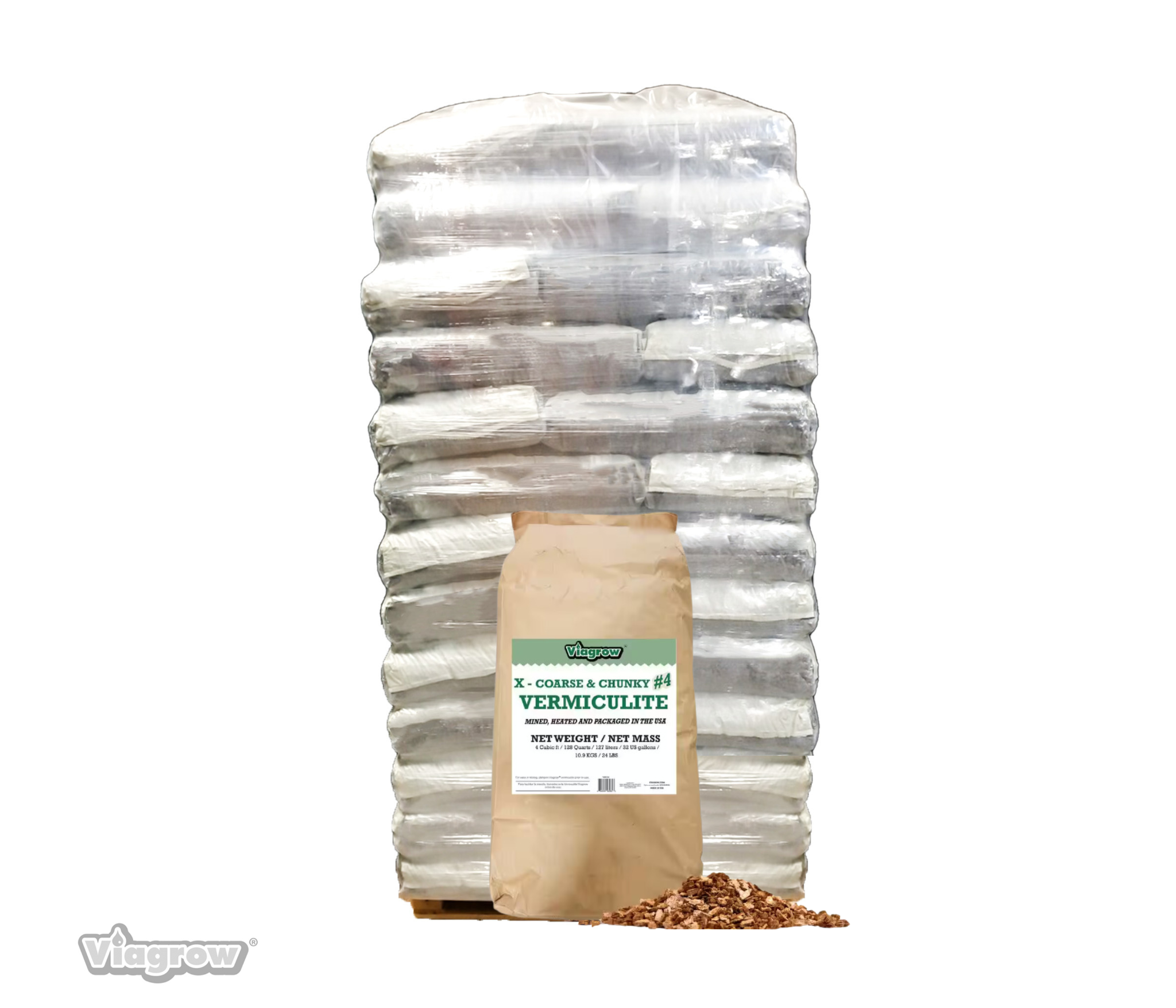 Viagrow 4 cu. ft. (127L) Coarse and Chunky Grade Vermiculite Natural Soil Amendment