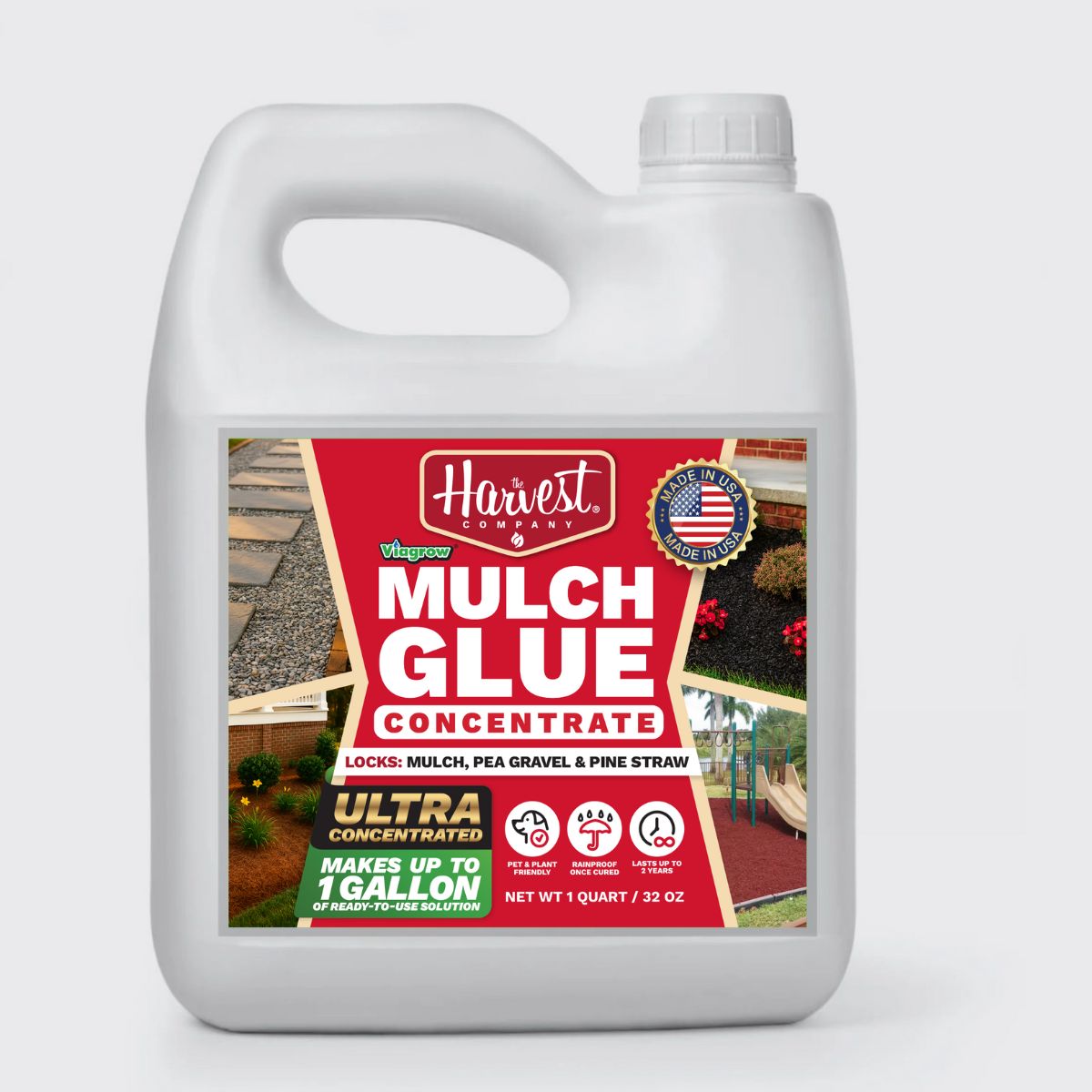 Harvest Company Mulch Glue Concentrate container on a white background