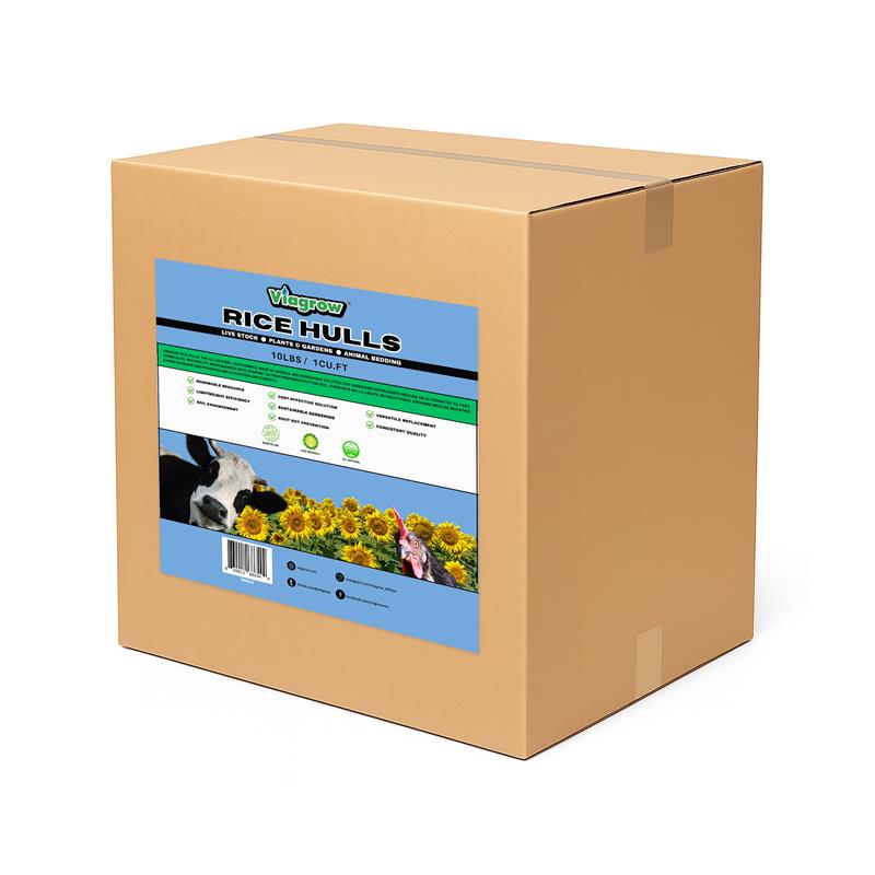Viagrow 1 cu. ft. (10 lb.) Organic Rice Hulls Soil Amendment (Packs)