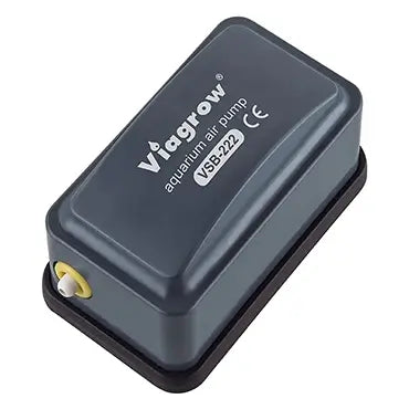 Viagrow Single Valve Air Pump Kit – Quiet, Energy-Efficient 2W Oxygen Pump with Tubing, Check Valve & Air Stone – 25 GPH