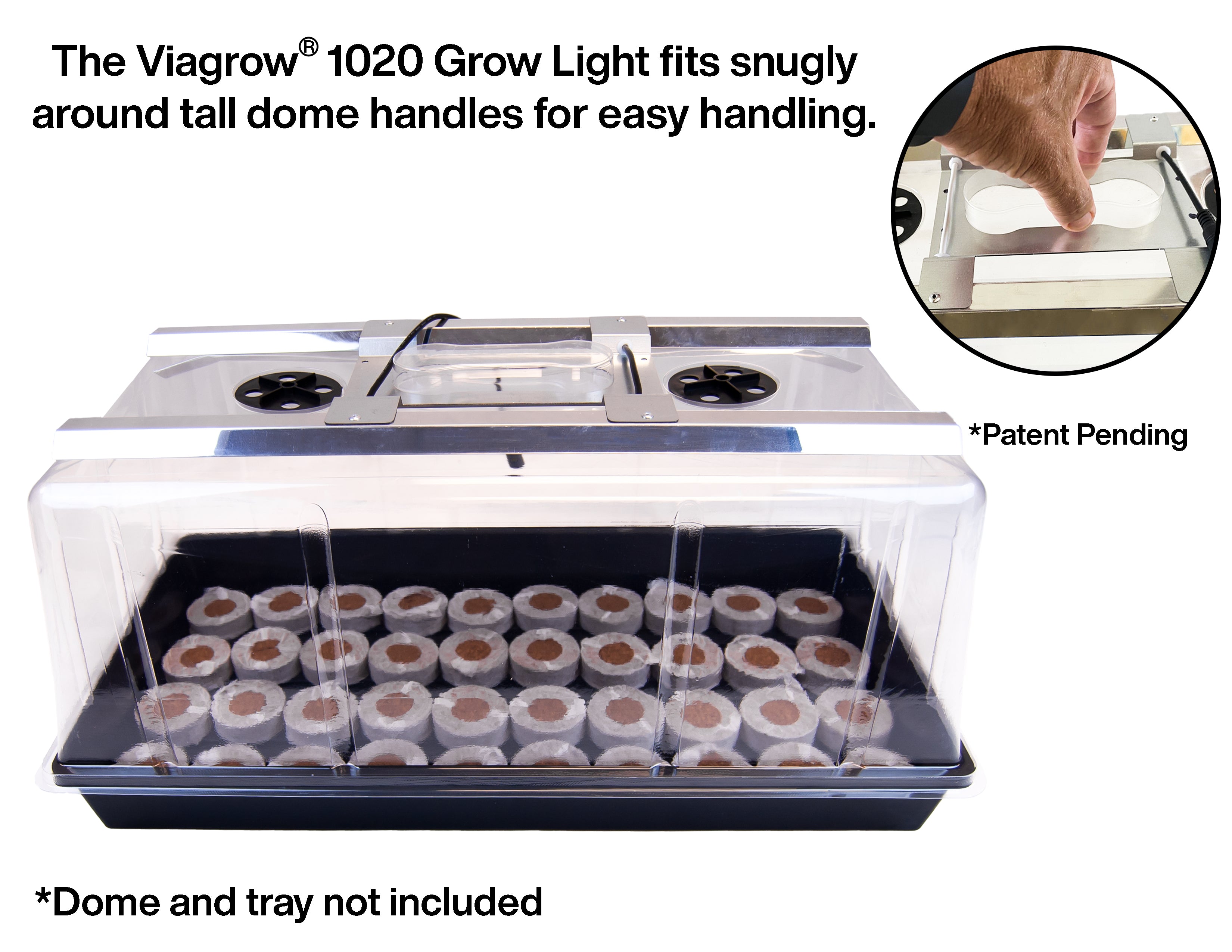 Viagrow 1020 Seedling Station LED, Full-Spectrum Grow Light for Germinating Seeds (Units)