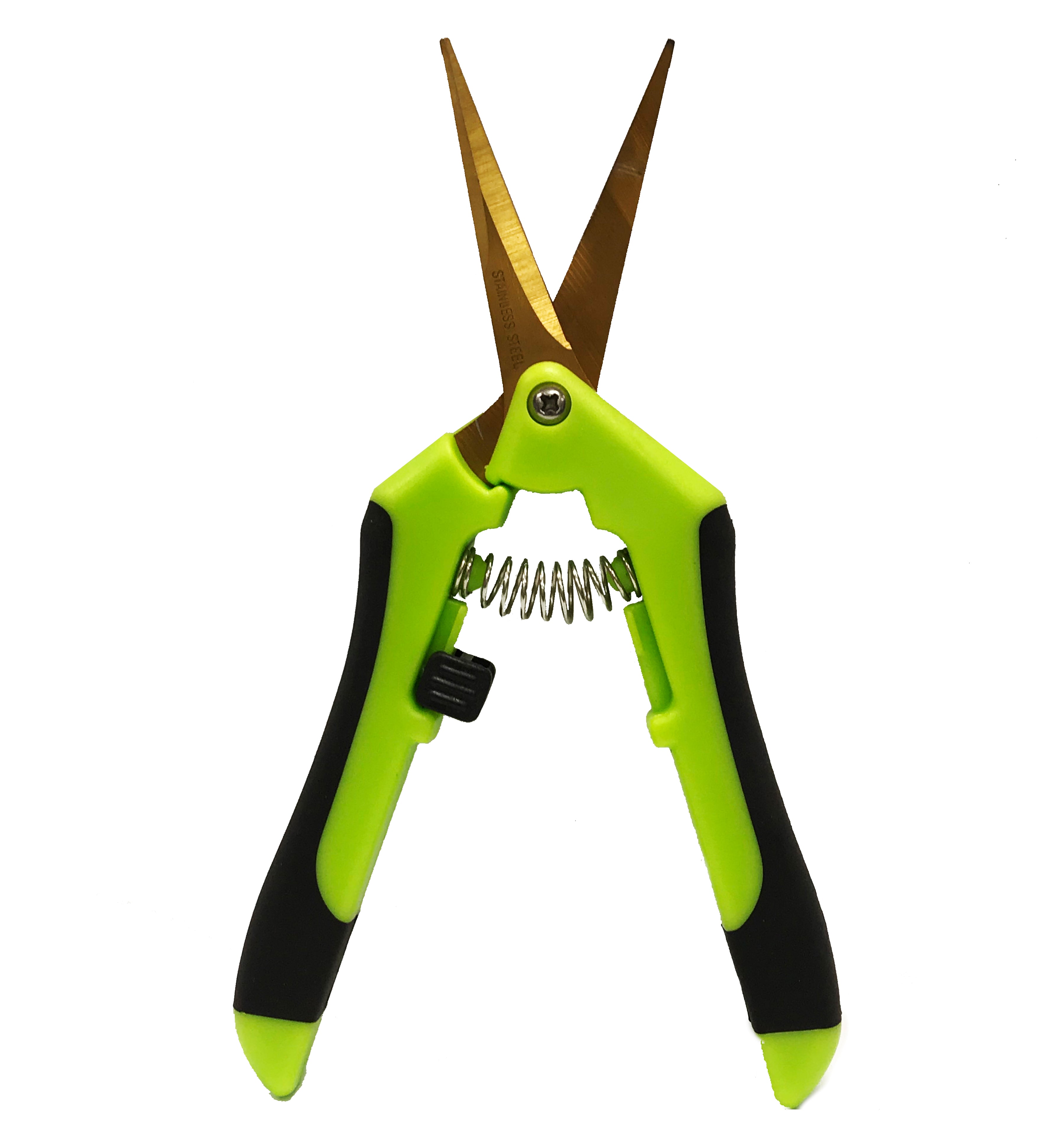 Viagrow Curved Non-Slip Micro-Tip Pruning Snip with Anti-Resin Stick Blades, Non-Soft Grip Shears