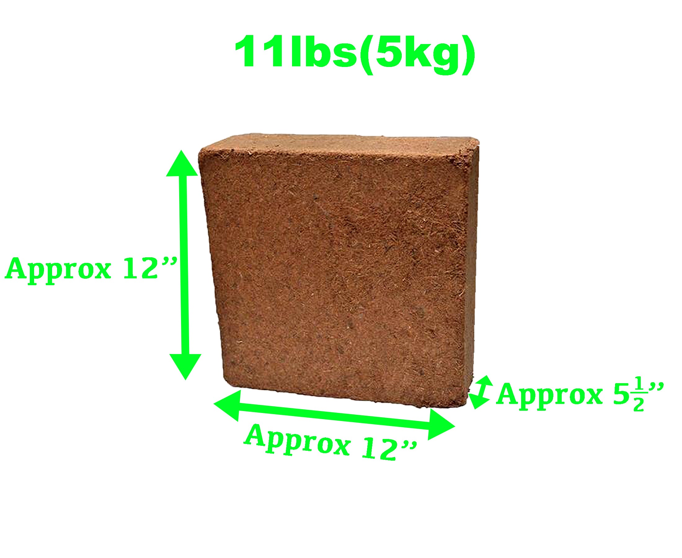 Viagrow 5 kg (11 lb.) OMRI Organic Compressed Coconut Coir Premium Grow Media 220-Pallet