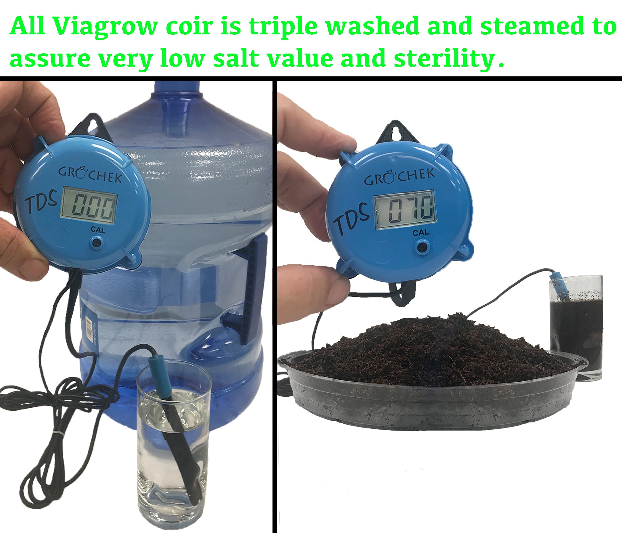 Viagrow 1.5 cu. ft. (50L) Loose Coconut Coir Soilless Grow Media (Packs)