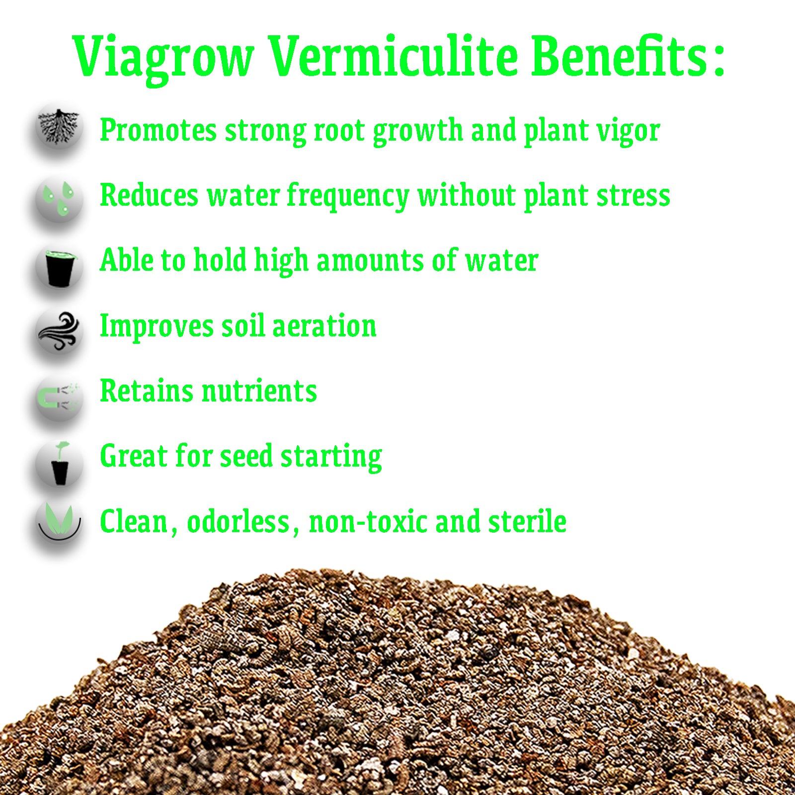Viagrow 4 cu. ft. (113L) Horticultural Vermiculite Natural Soil Amendment (Packs)