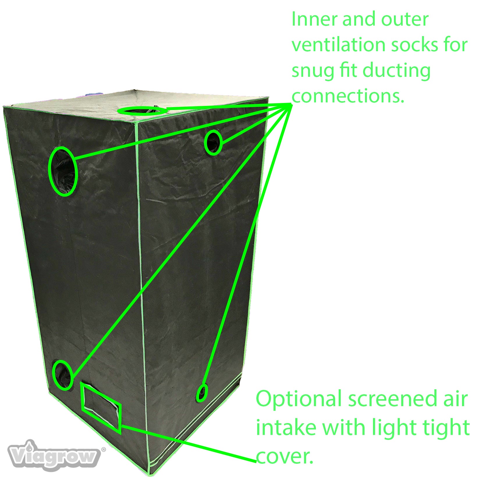 Viagrow Grow Room Tents Black