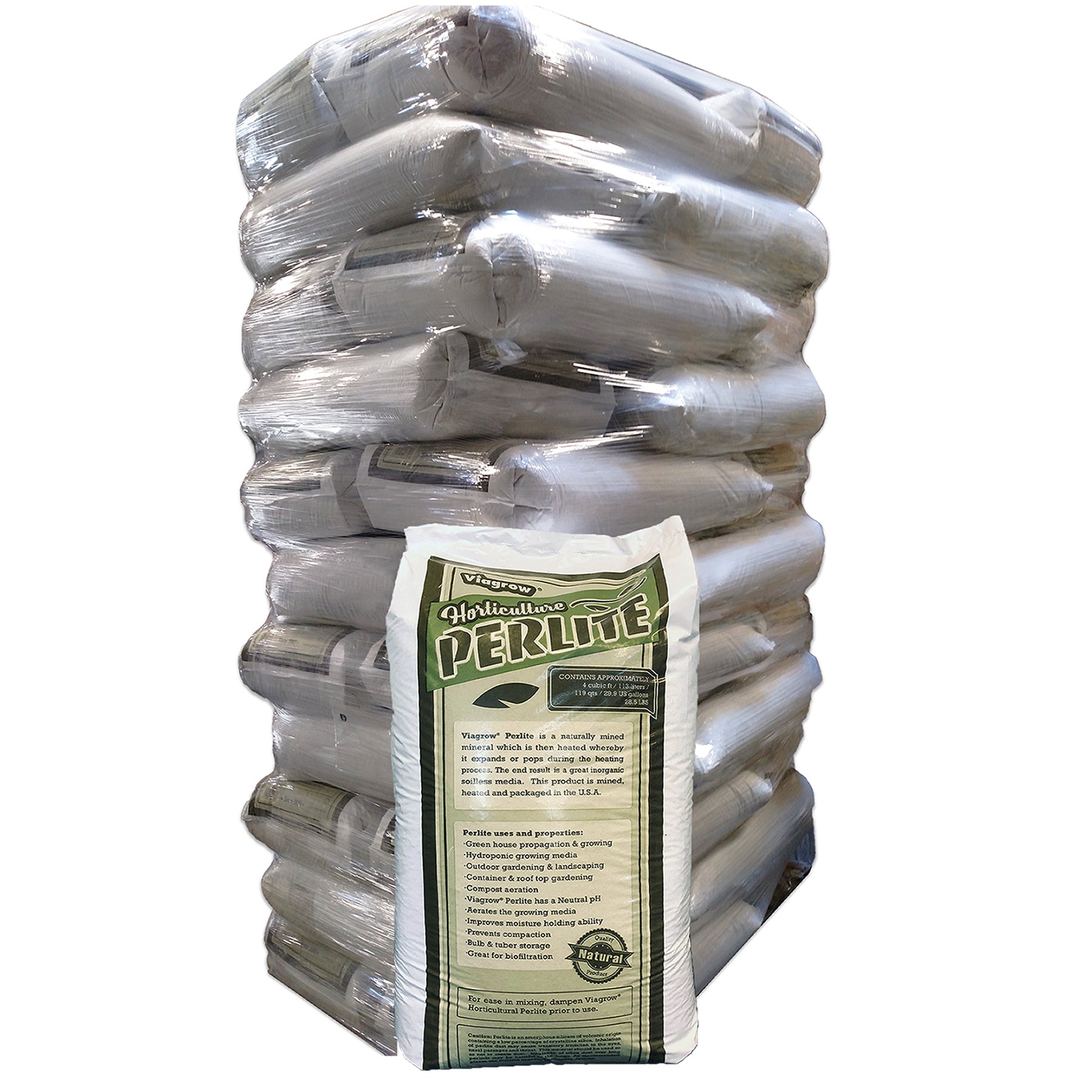 Viagrow 4 cu. ft. (113L) Horticultural Perlite Natural Soil Amendment 30-Pallet