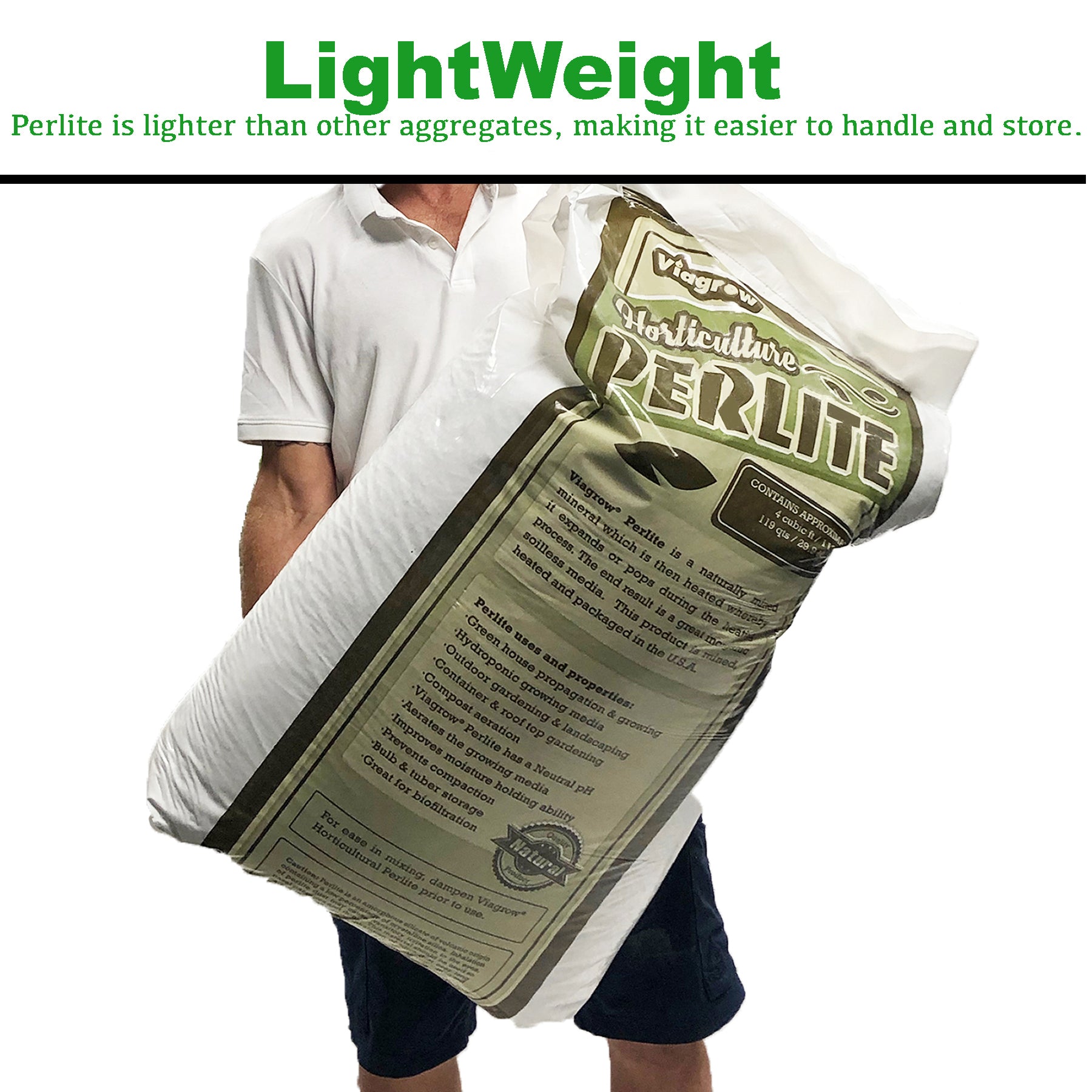 Viagrow 4 cu. ft. (113L) Horticultural Perlite Natural Soil Amendment 30-Pallet