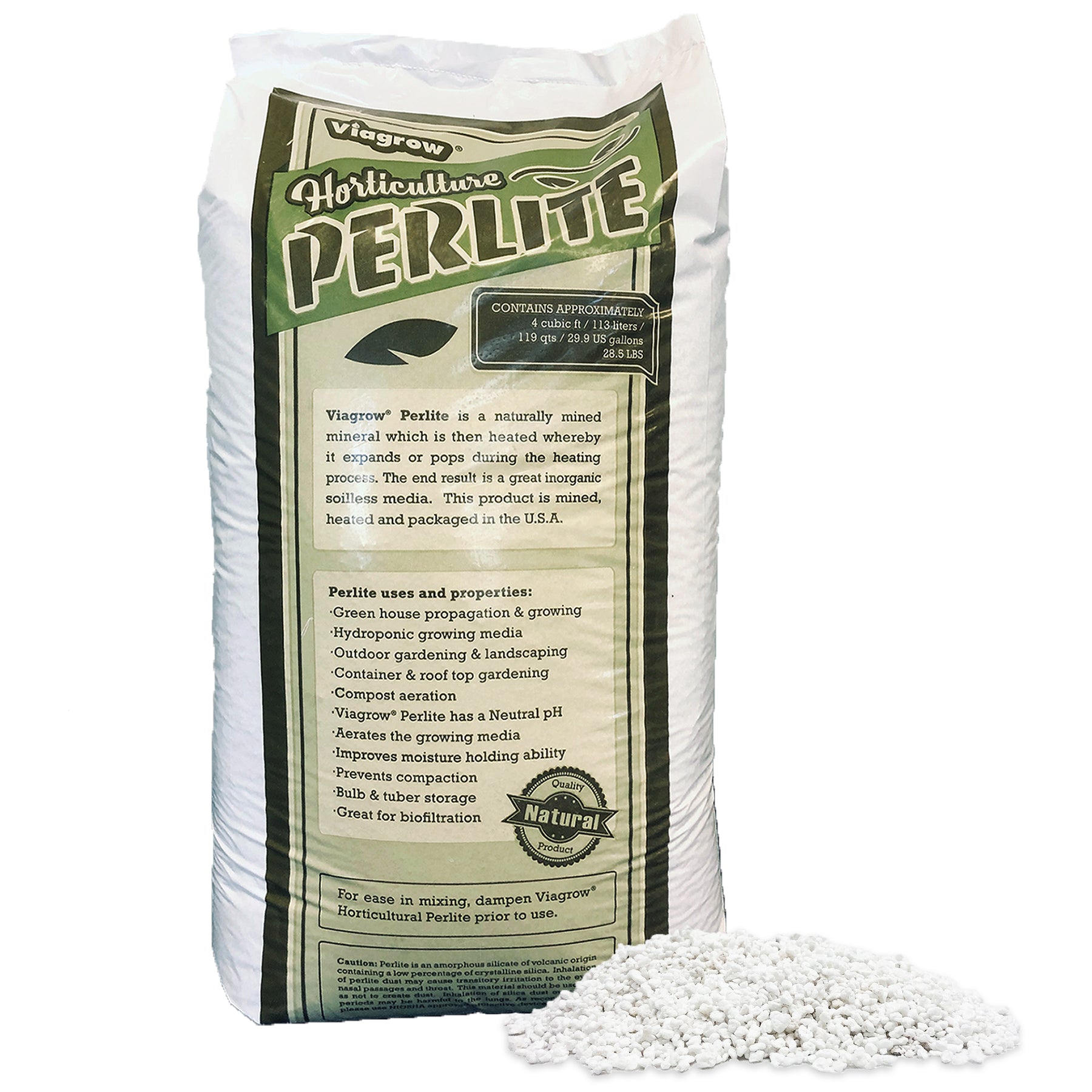Viagrow 4 cu. ft. (113L) Horticultural Perlite Natural Soil Amendment 30-Pallet