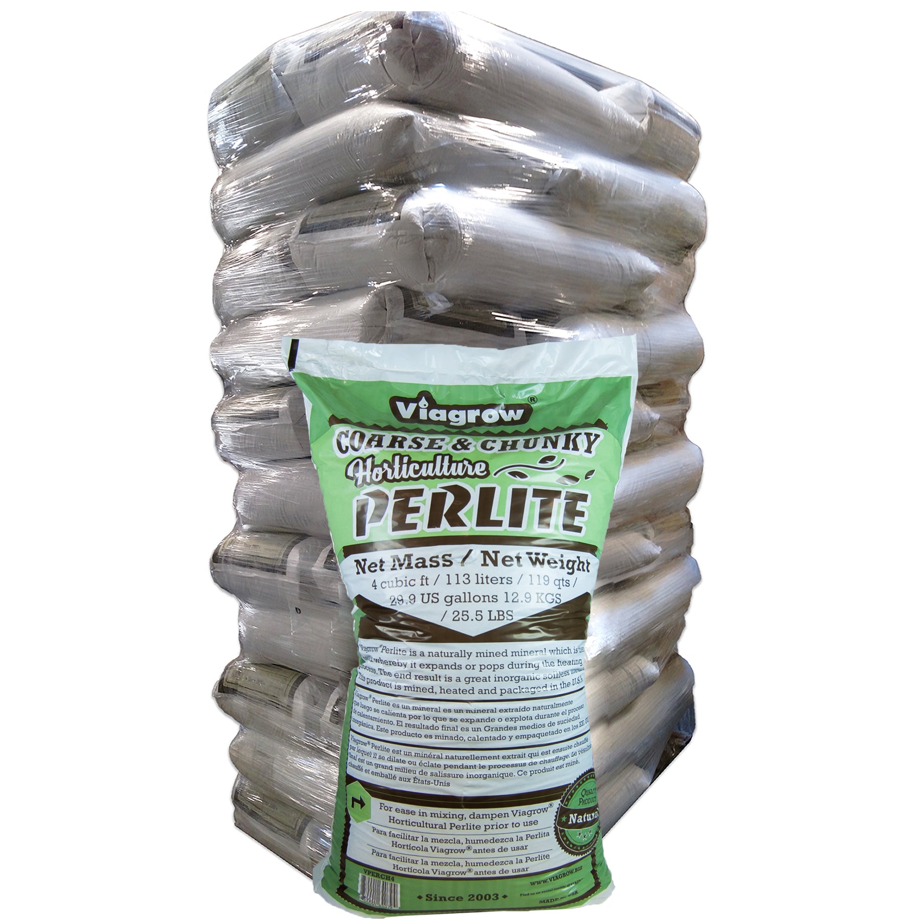 Viagrow 4 cu. ft. (113L) Perlite Coarse and Chunky Grade White Soil Amendment 25-Pallet