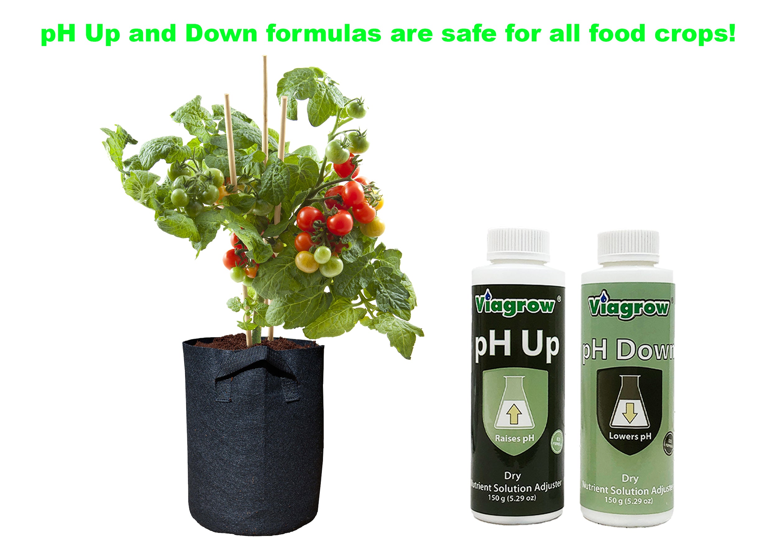 Viagrow pH Control Kit 1.4 oz. Organic Nutrient Solution Crystal Concentrate Application Type Tester and Adjuster