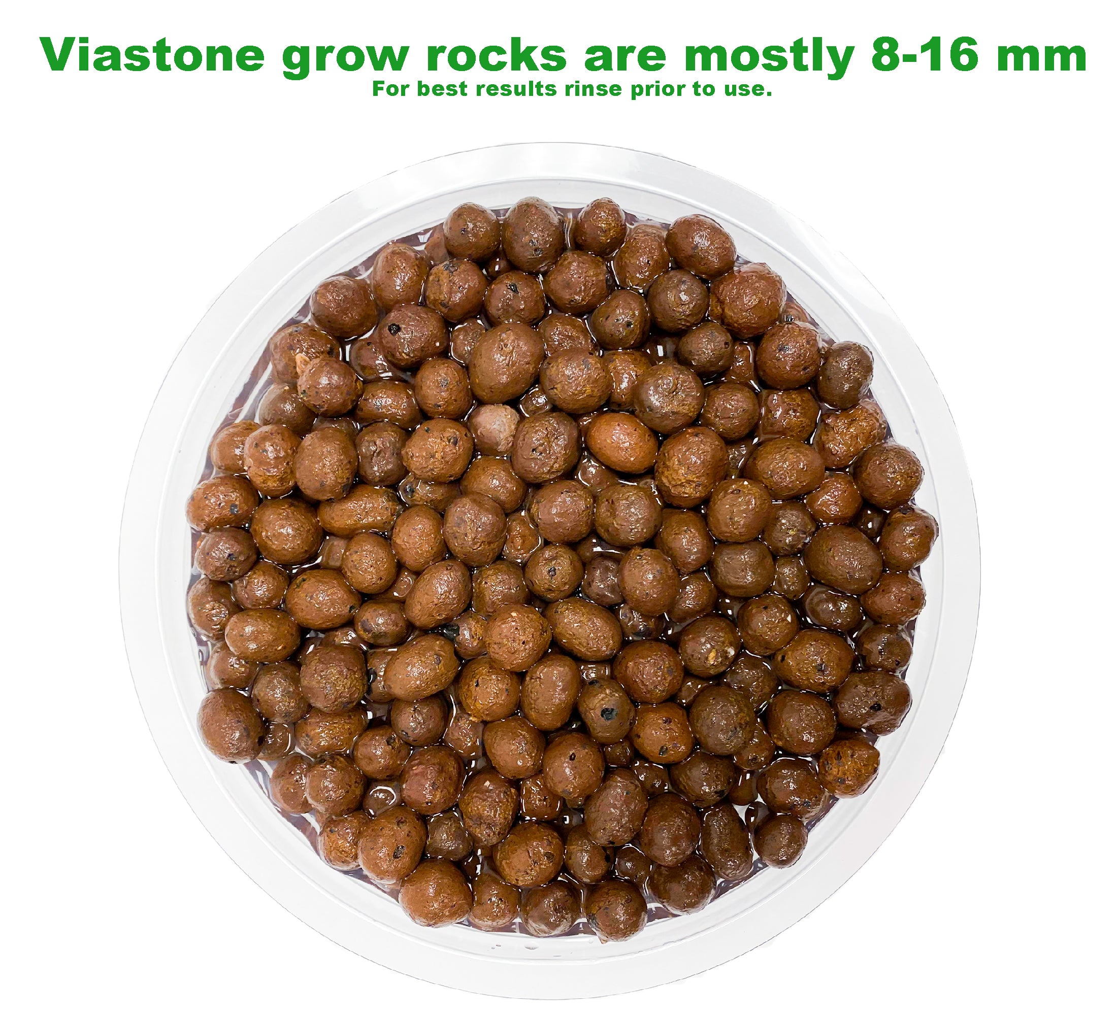 Viastone 2L Expanded Clay Pebbles Round Grow Rocks Hydroponic Growing Medium 50-Case