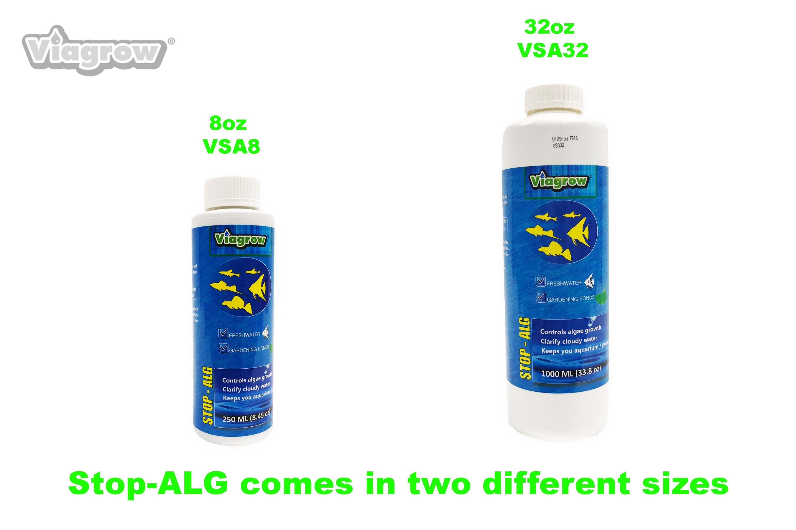 Viagrow 32 oz. STOP-ALG Water Conditioner, Algae Control and Clarifier for Aquariums and Ponds