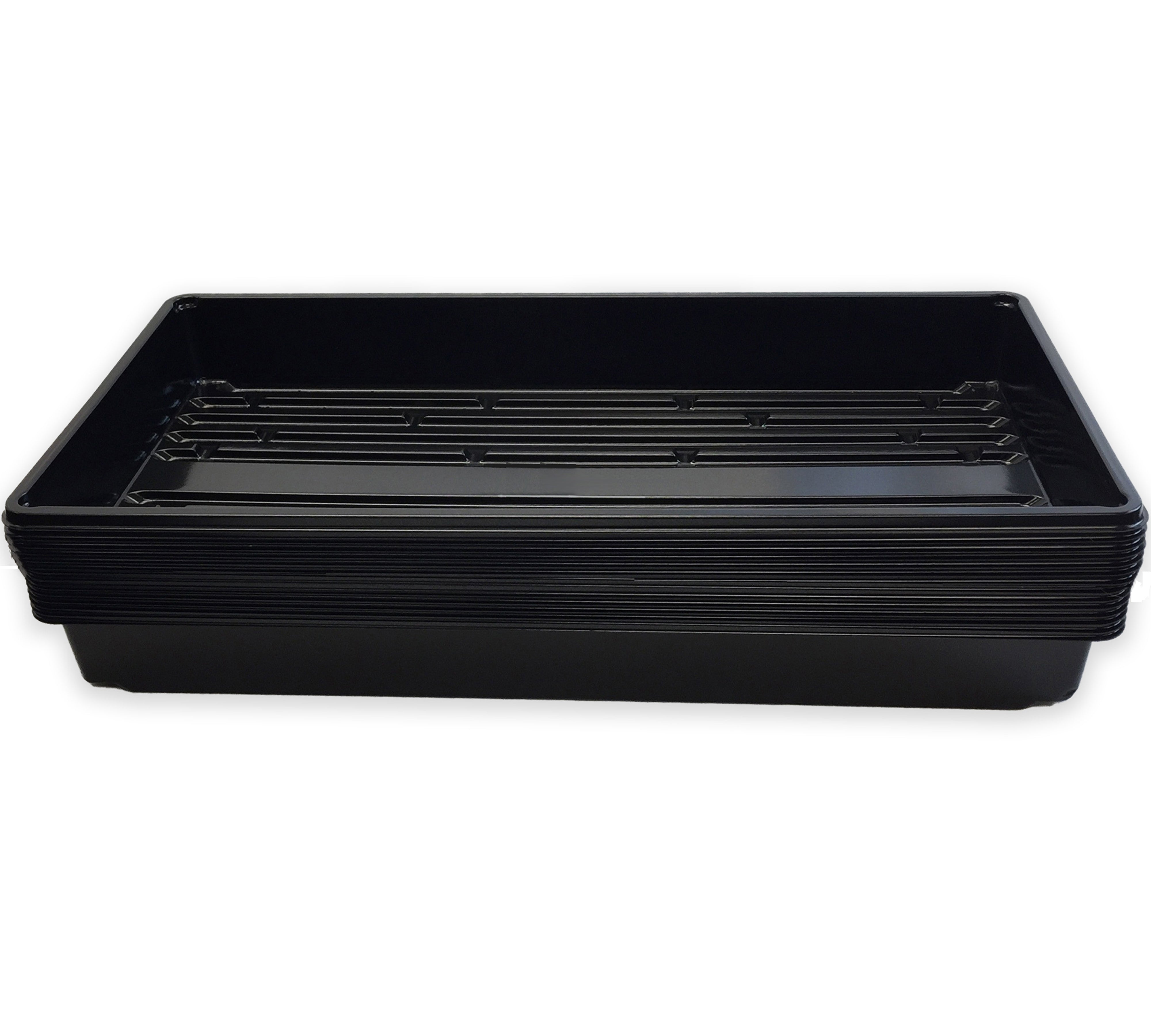 Viagrow 11 in. x 21 in. Propagation Starter Seedling Trays, No Holes, Standard Flat Planters (Packs)