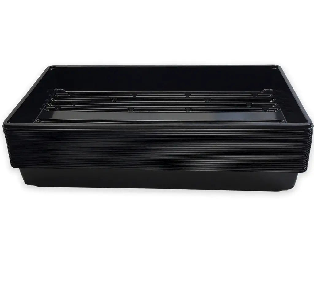 Viagrow 11 in. x 21 in. Propagation Starter Seedling Trays, No Holes, Standard Flat Planters (Packs)