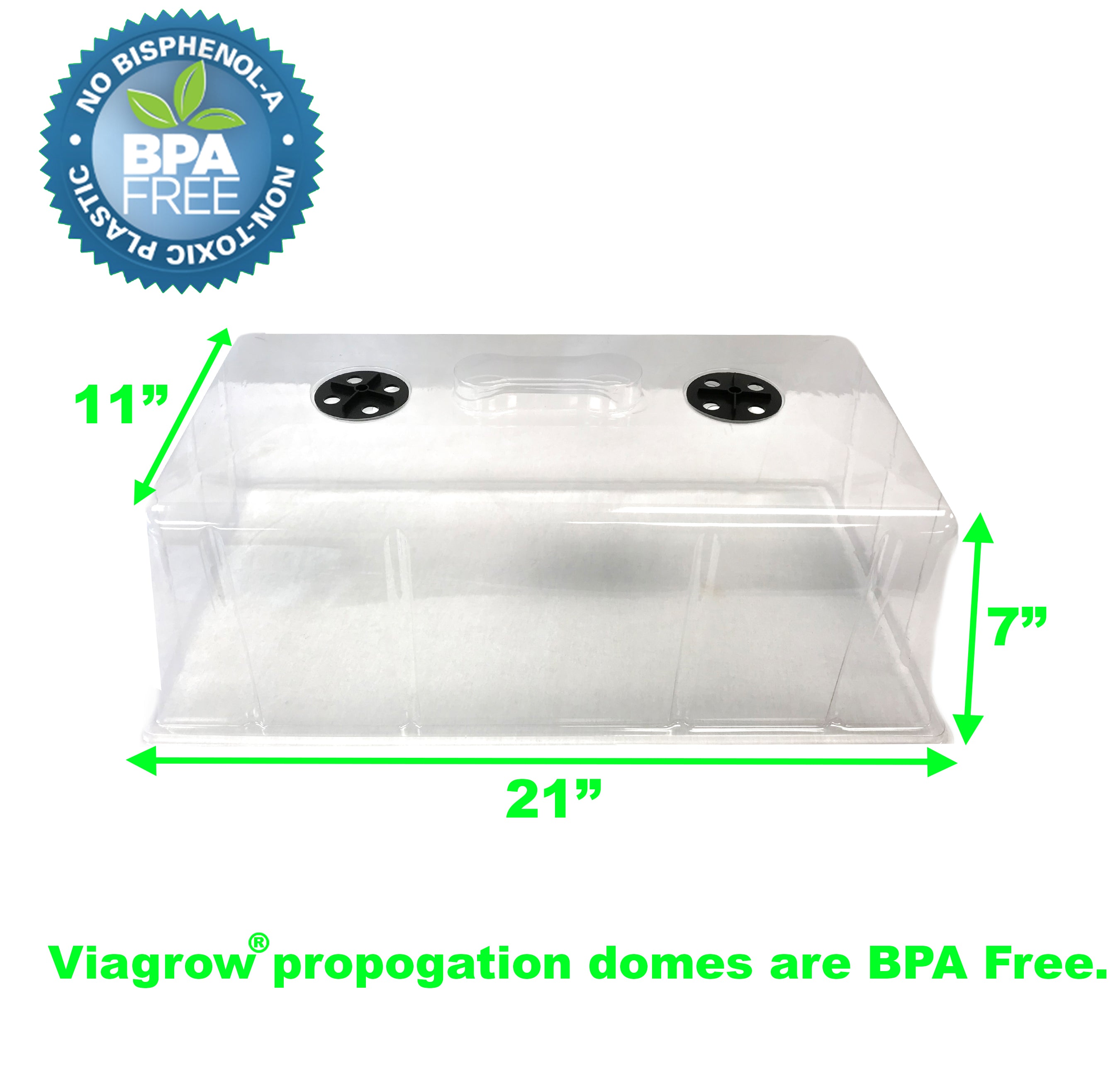 Viagrow 7" Clear Humidity, Propagation Plastic Tall Dome (Packs)