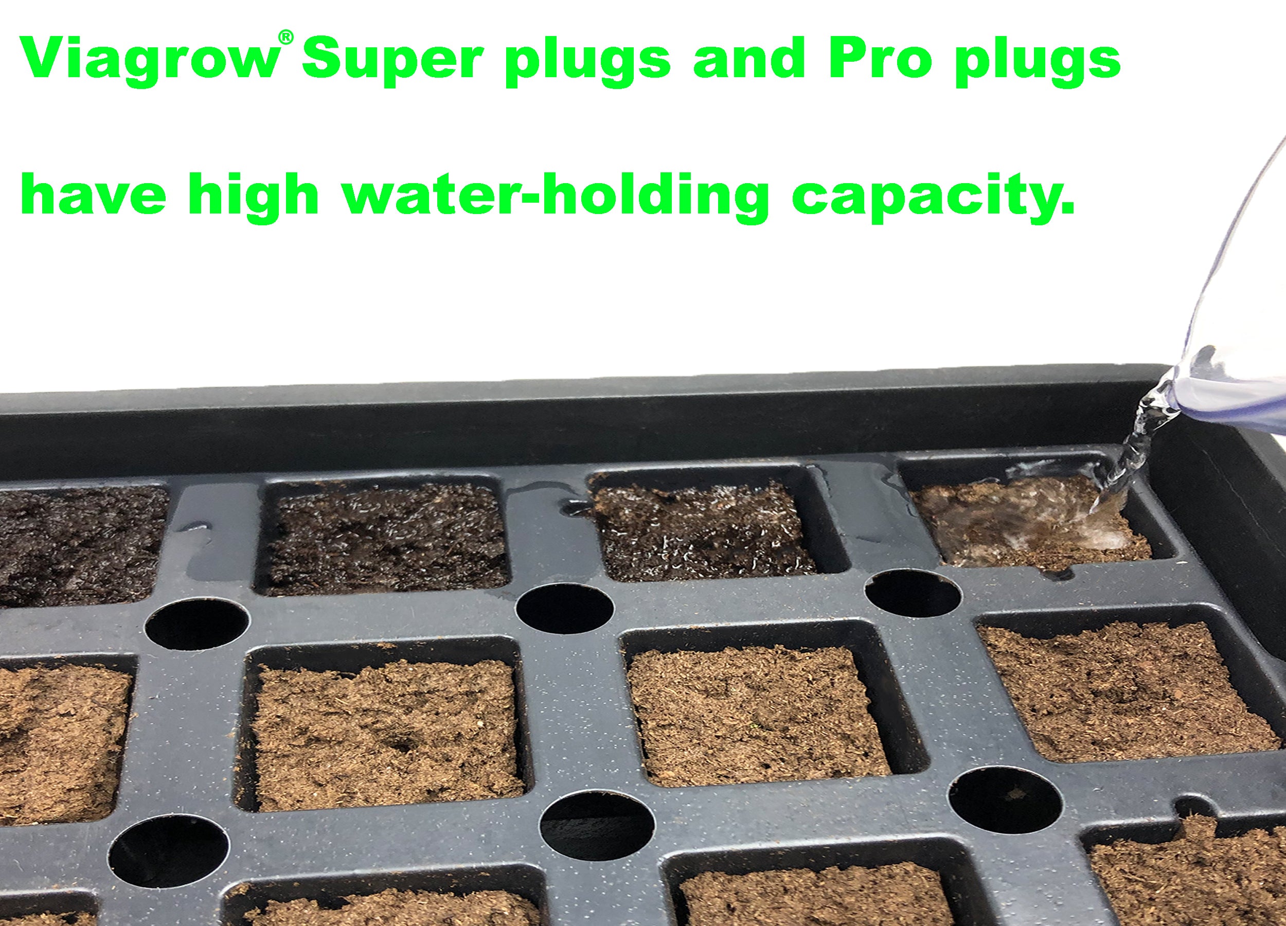 Viagrow 100pc Super Plug Seed Starters Brown Indoor/Outdoor Growing Medium