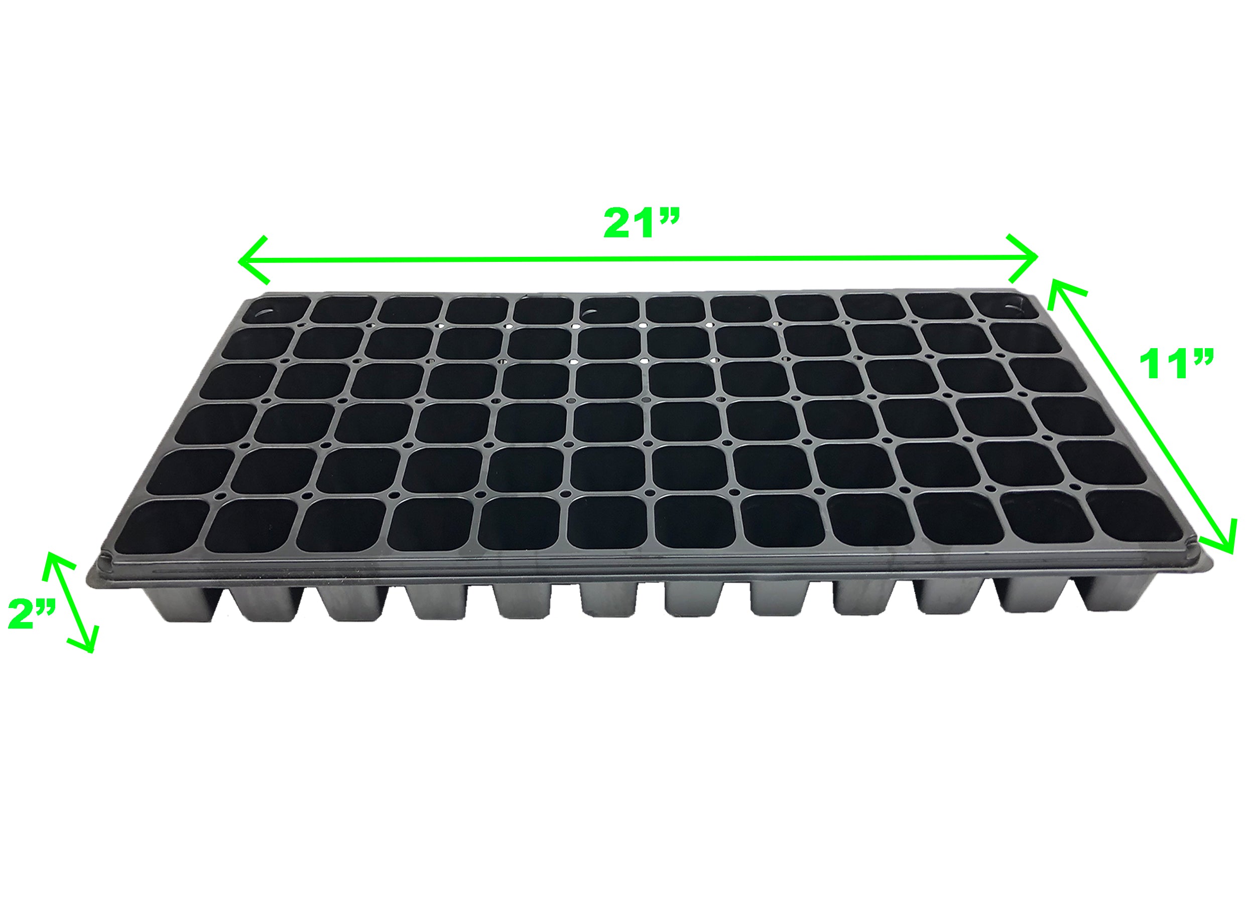 Viagrow 10 in. x 20 in. Black Plastic 72-Cell Garden Tray Inserts