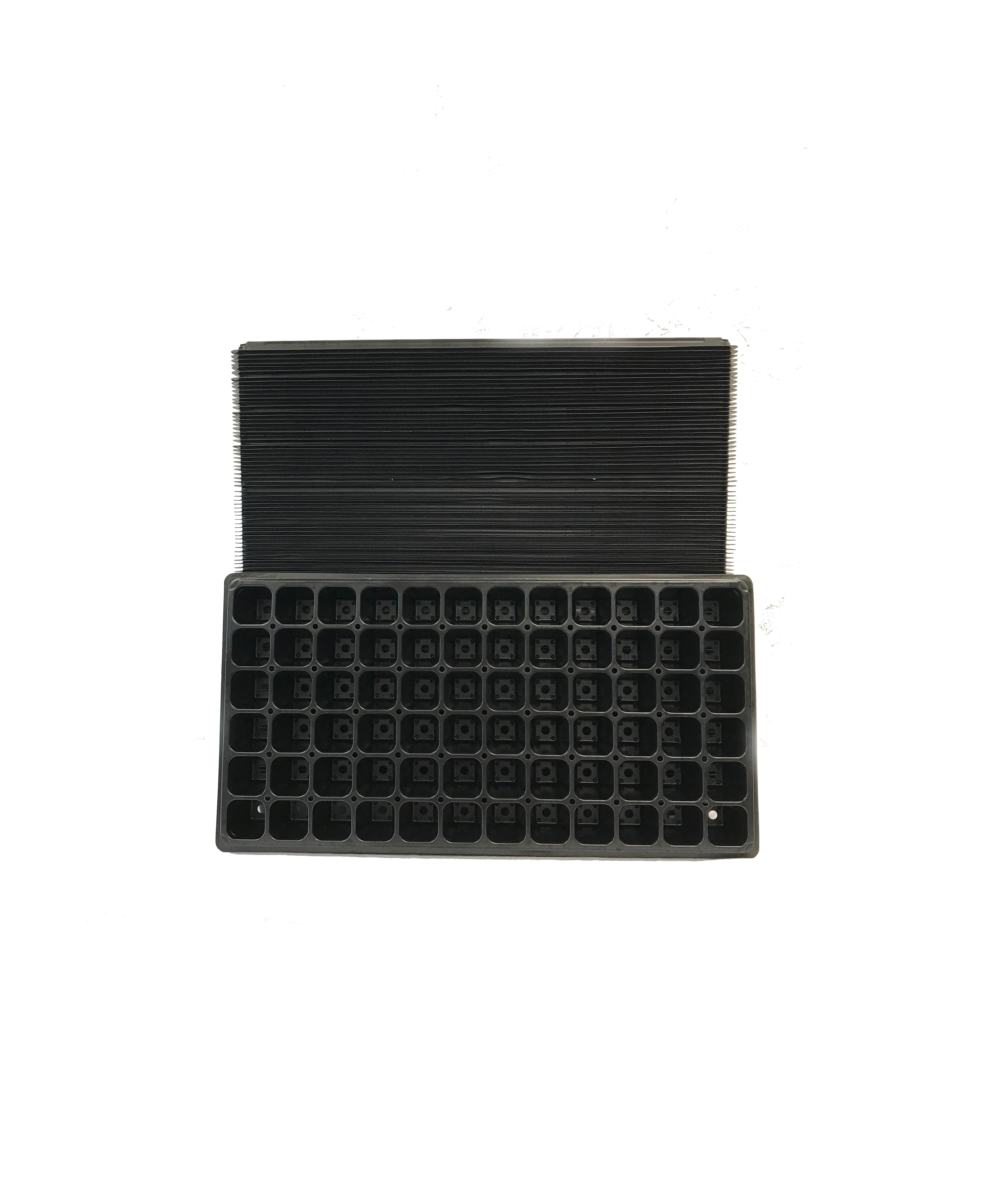 Viagrow 10 in. x 20 in. Black Plastic 72-Cell Garden Tray Inserts