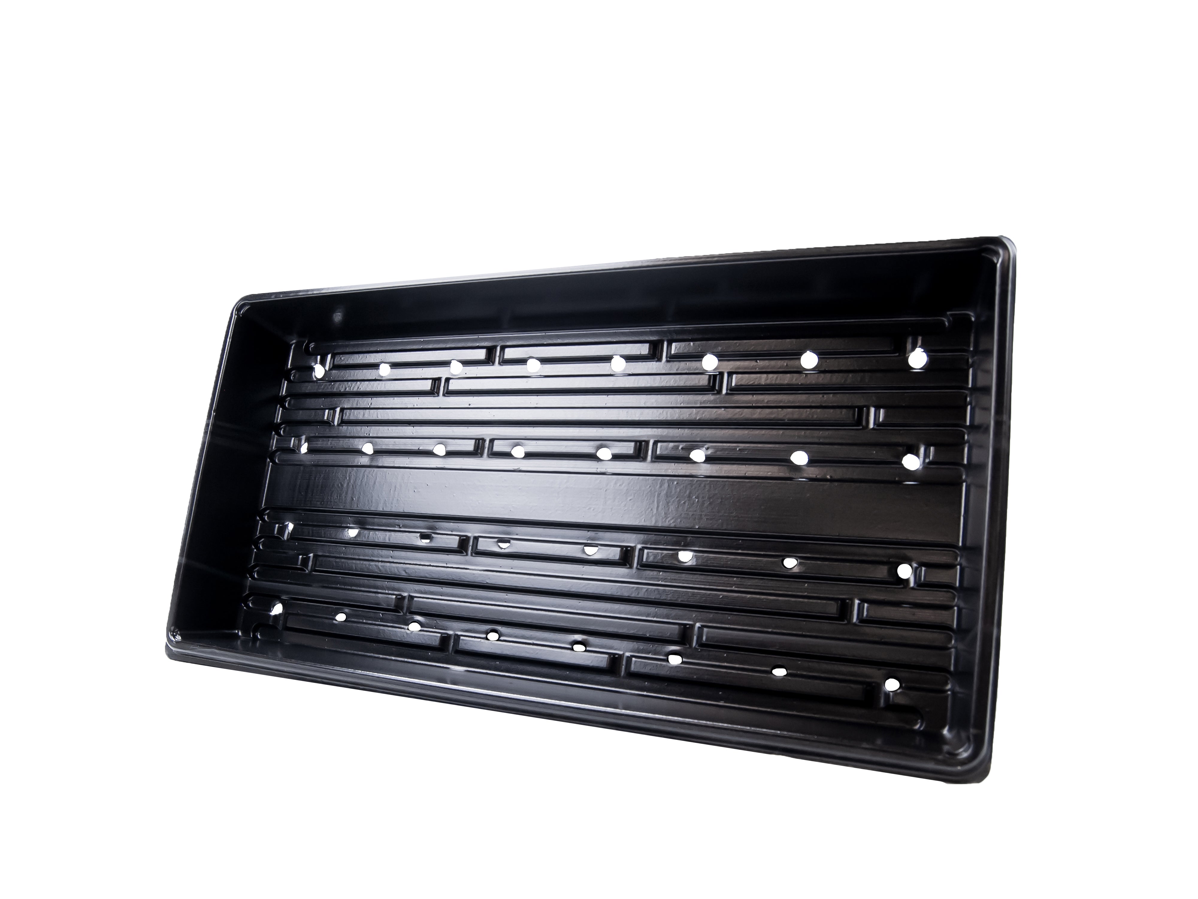 Viagrow 10 in. x 20 in. Black Plastic Seedling Tray Plant Support Planter Accessory