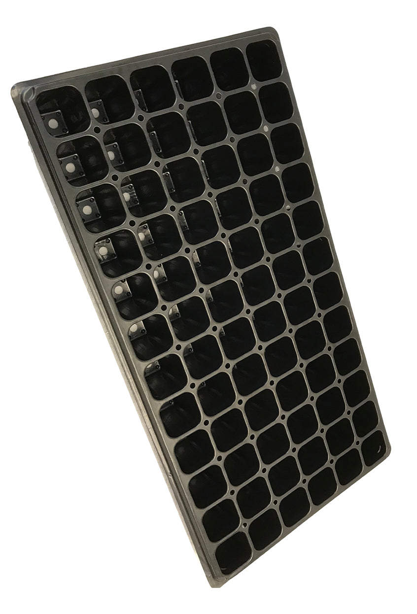 Viagrow 10 in. x 20 in. Black Plastic 72-Cell Garden Tray Inserts with Drain Holes Planter Accessory (Packs)