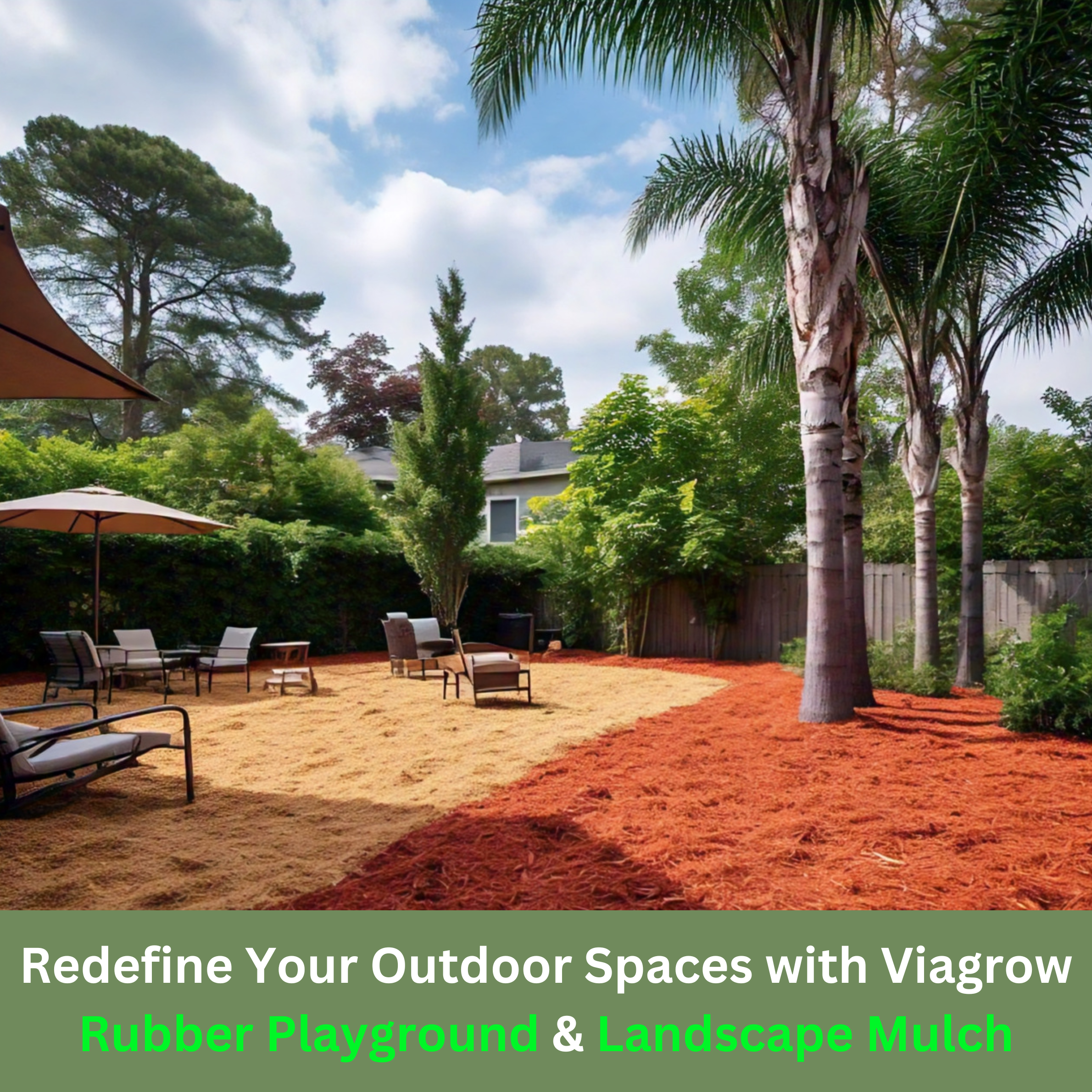 Redefine Your Outdoor Spaces with Viagrow Rubber Playground & Landscape Mulch