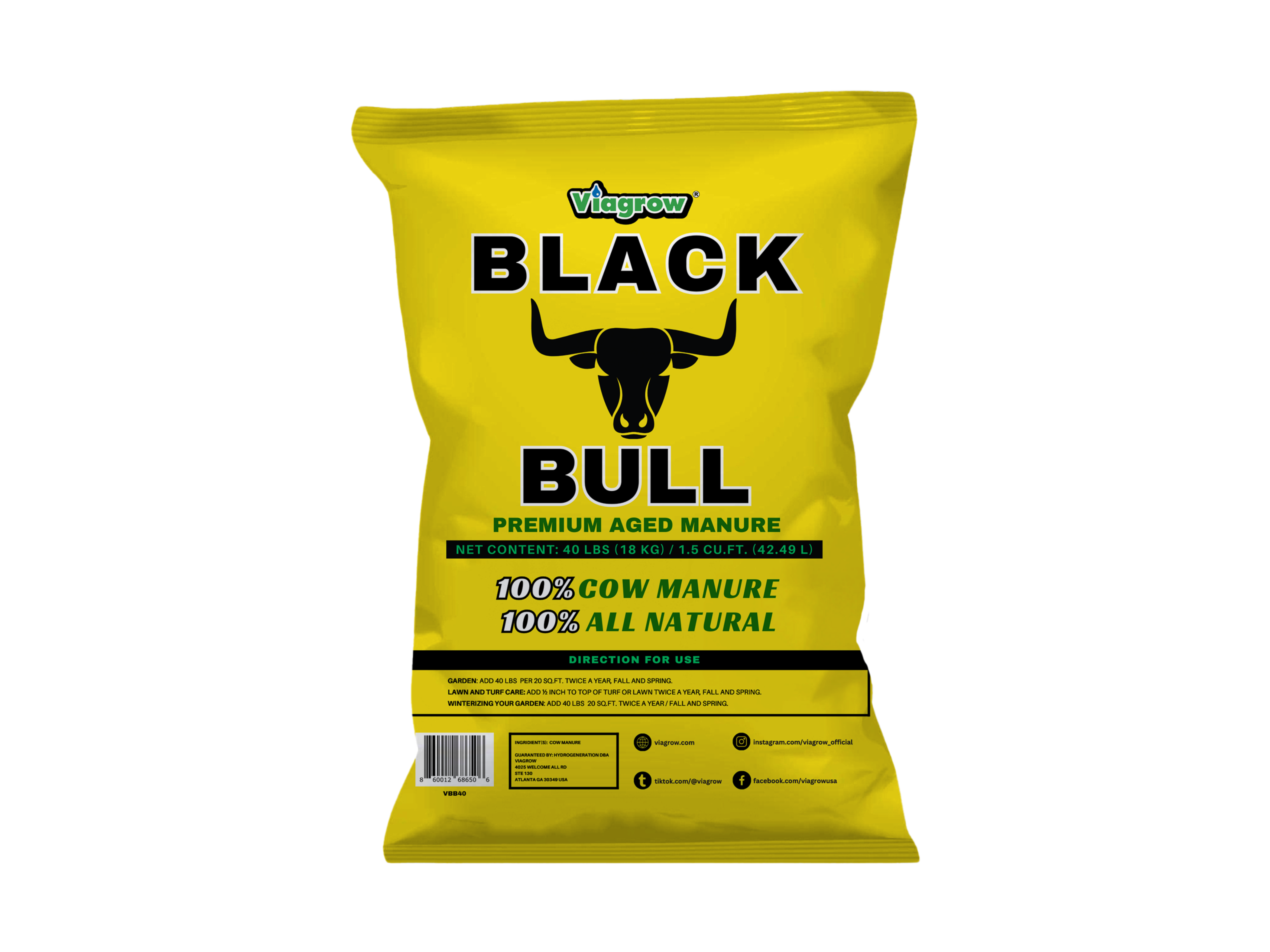 Viagrow Black Bull Premium Aged Manure