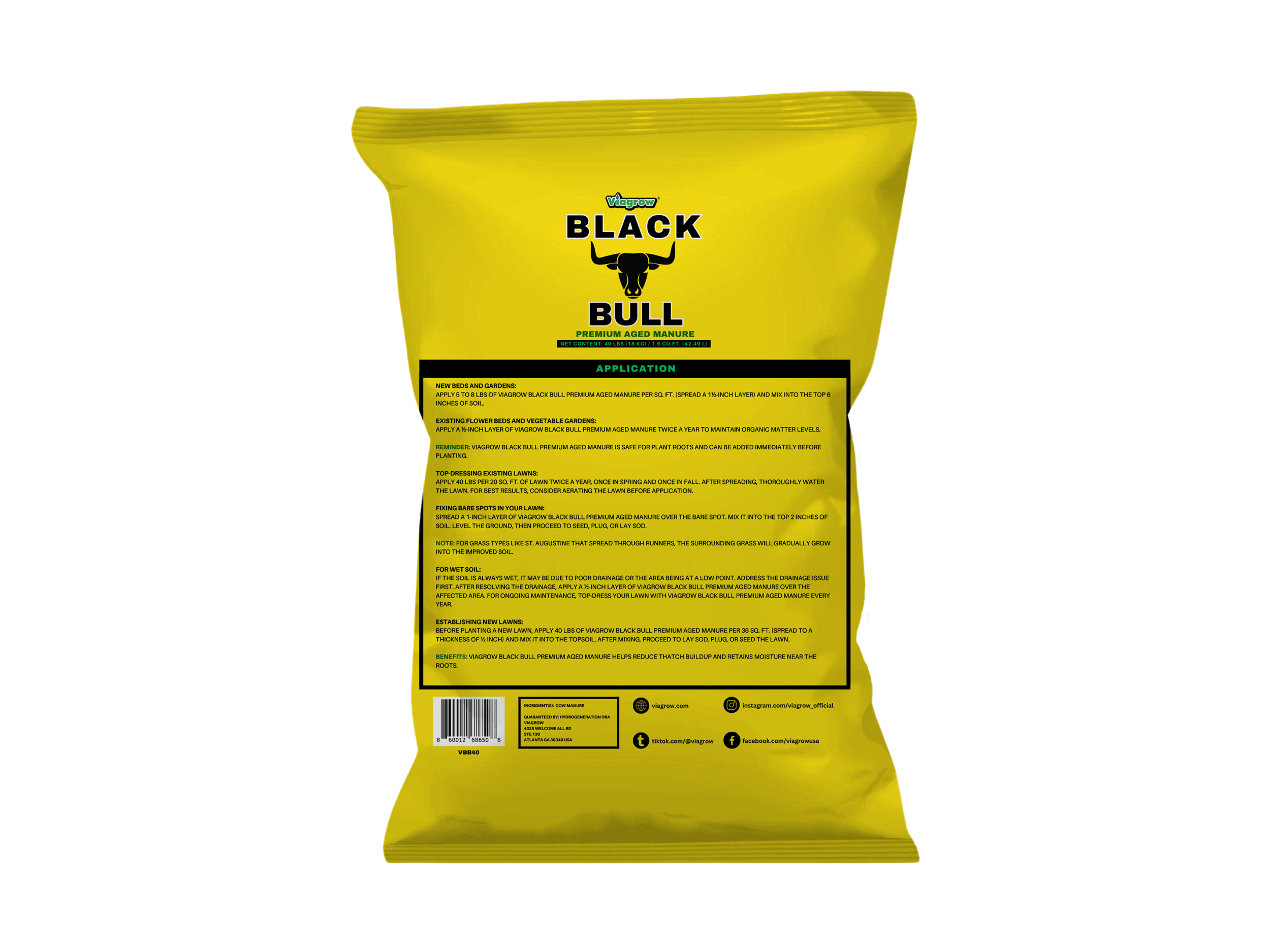 Viagrow Black Bull Premium Aged Manure