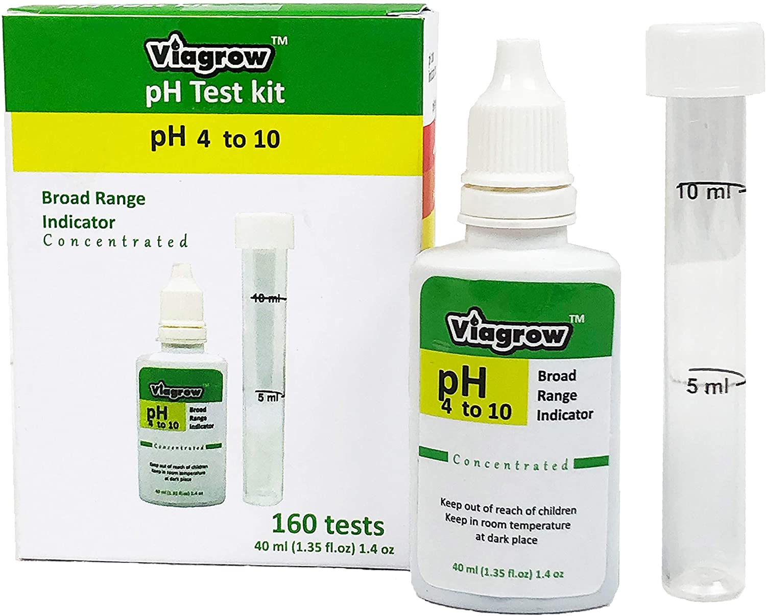 Viagrow 1.4oz pH Kit Drops Complete with Testing Vial