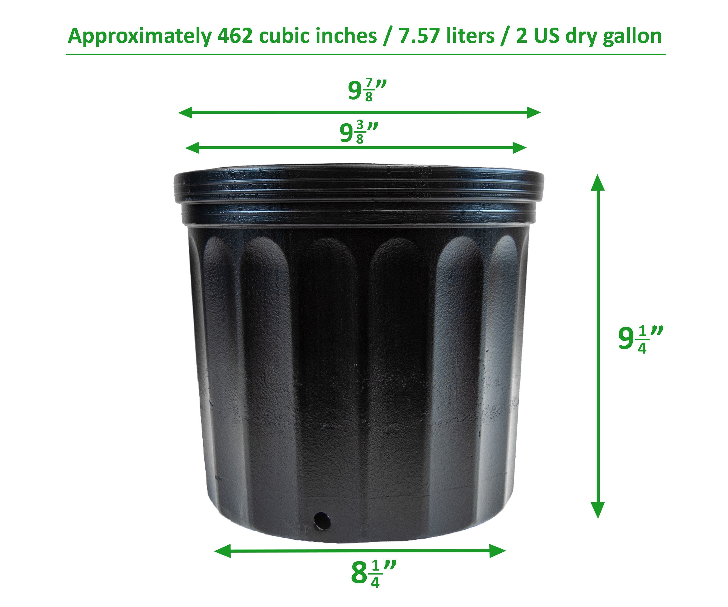 2 gallons. Pots de pépinière en plastique (7,57 l) Palette - 6 000 unités