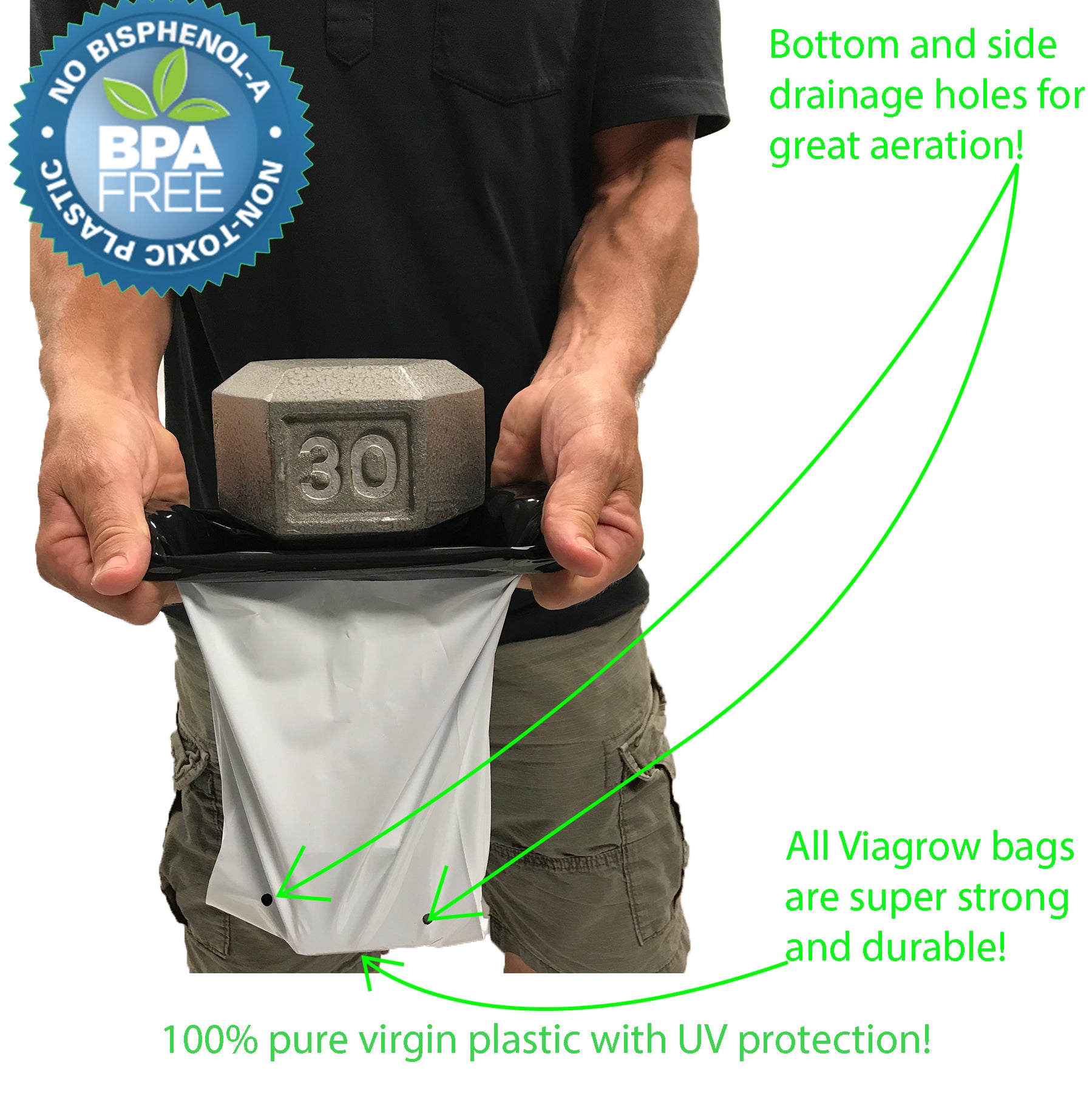 Viagrow Plastic Grow Bags