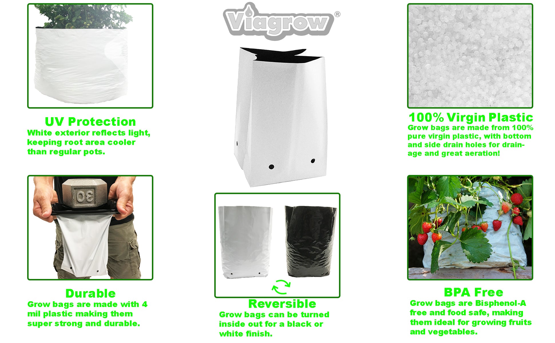 Viagrow Plastic Grow Bags