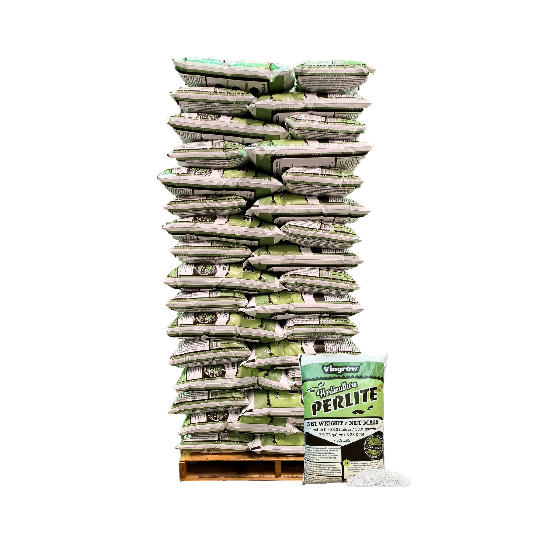 Viagrow 1CU. FT. Horticultural Perlite, Planting Soil Additive and Growing Medium, White (Pallet of 80)